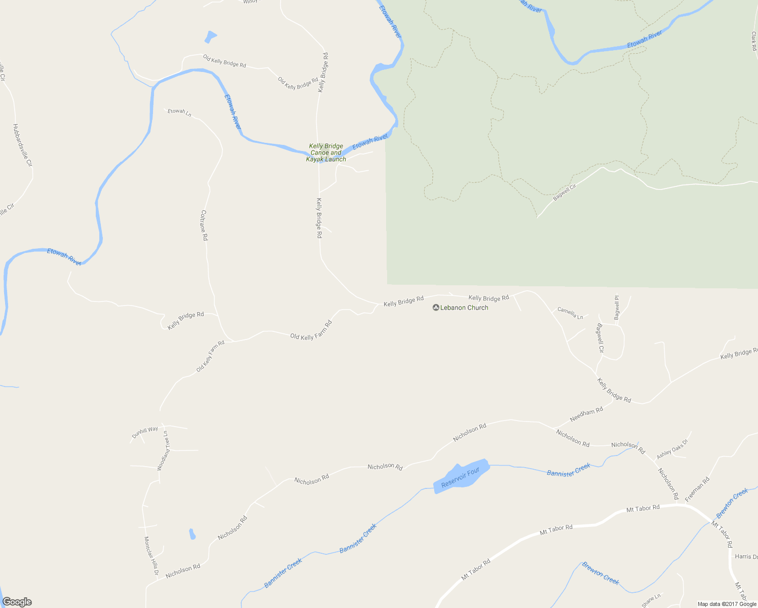 map of restaurants, bars, coffee shops, grocery stores, and more near 0 Kelly Bridge Road in Dawsonville