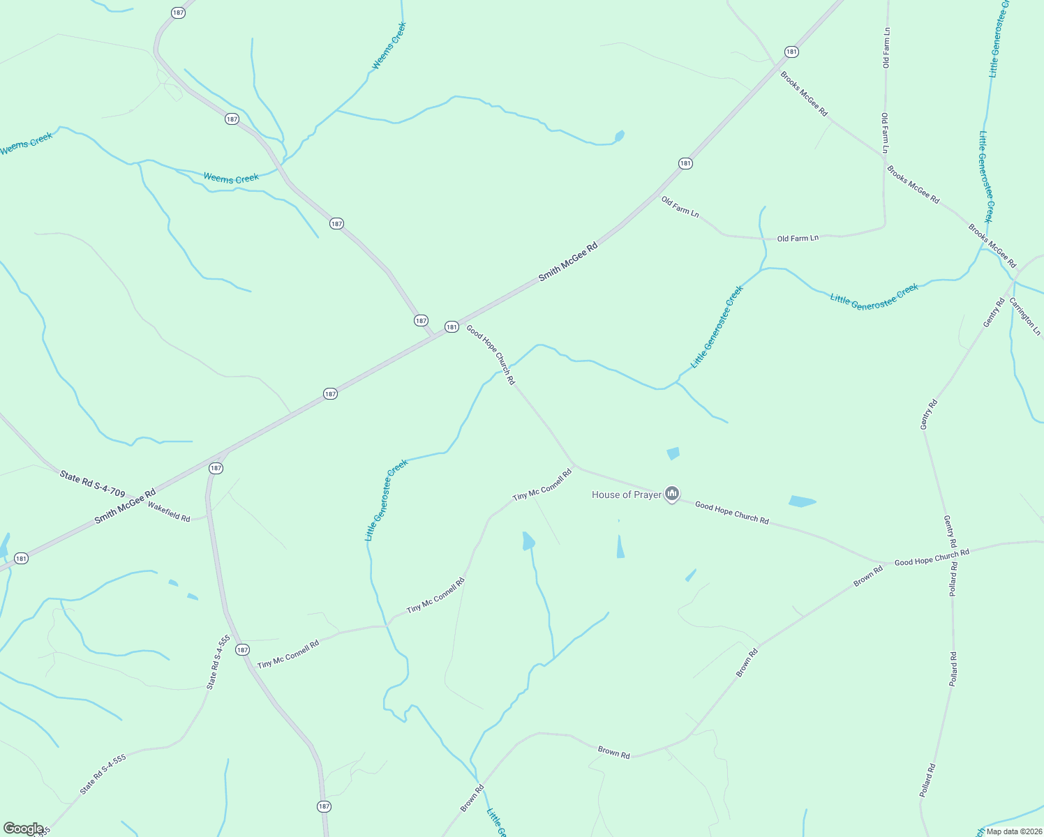 map of restaurants, bars, coffee shops, grocery stores, and more near 1533 Good Hope Church Road in Starr
