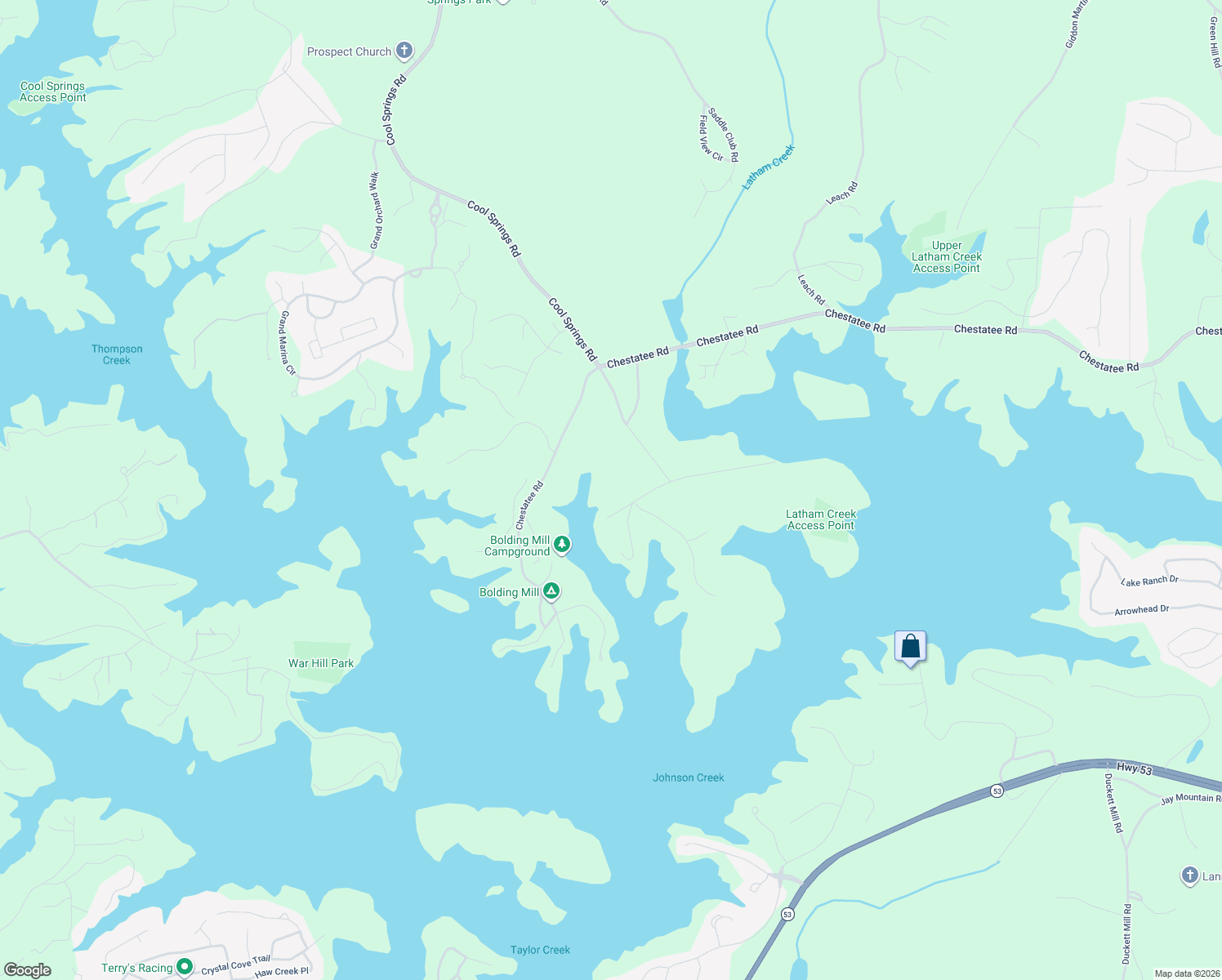 map of restaurants, bars, coffee shops, grocery stores, and more near 6326 Old Dawsonville Rd in Gainesville