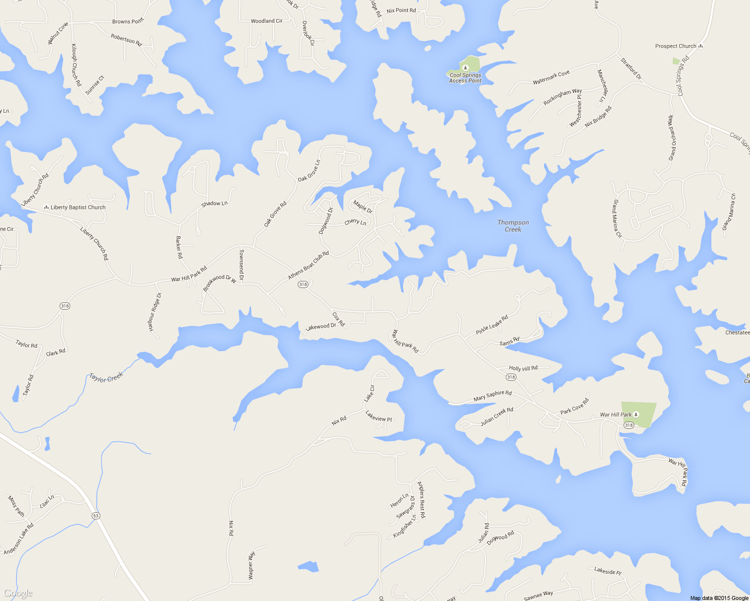 map of restaurants, bars, coffee shops, grocery stores, and more near 34 Instigator Cove in Dawsonville