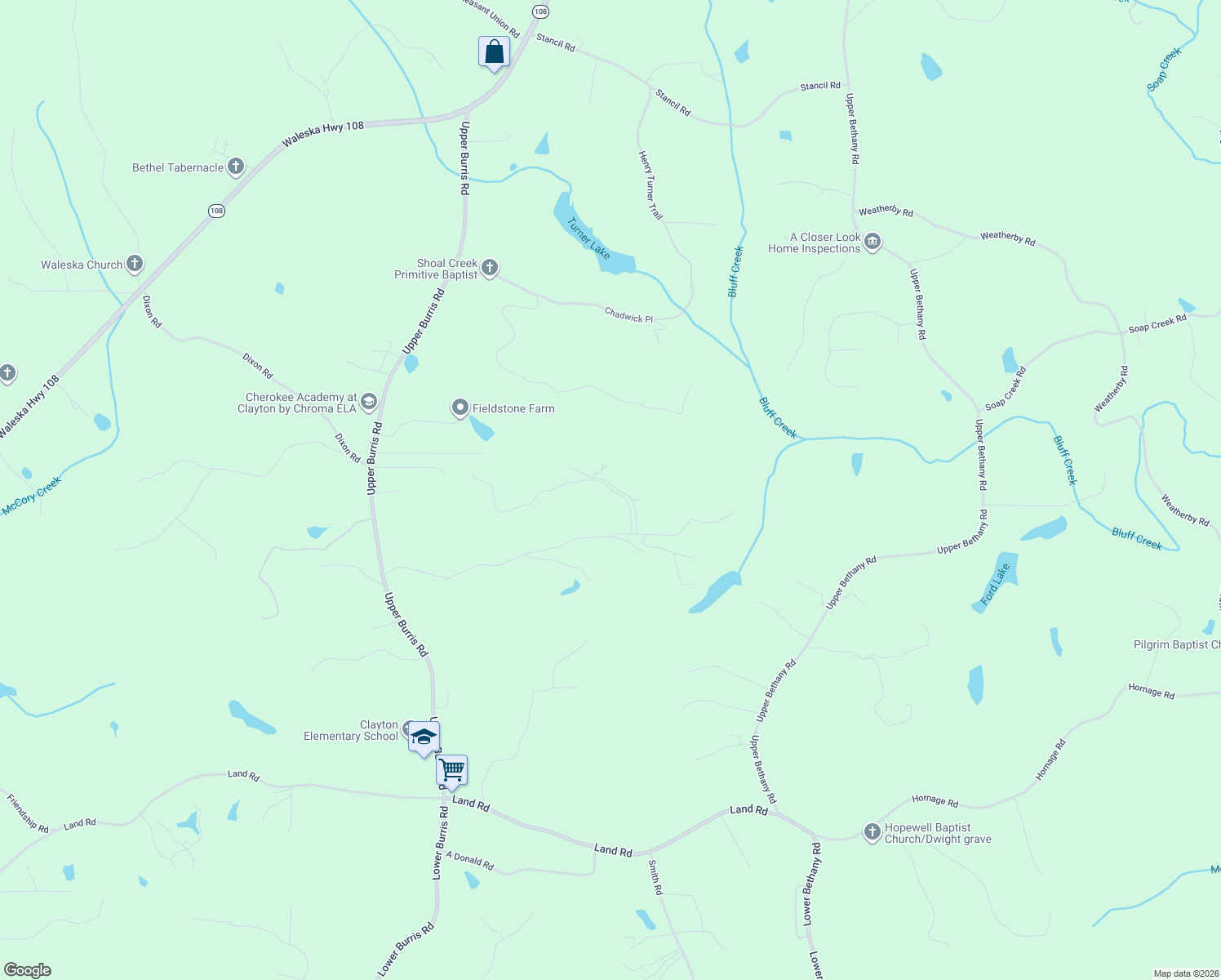 map of restaurants, bars, coffee shops, grocery stores, and more near 257 Martin Lane in Canton