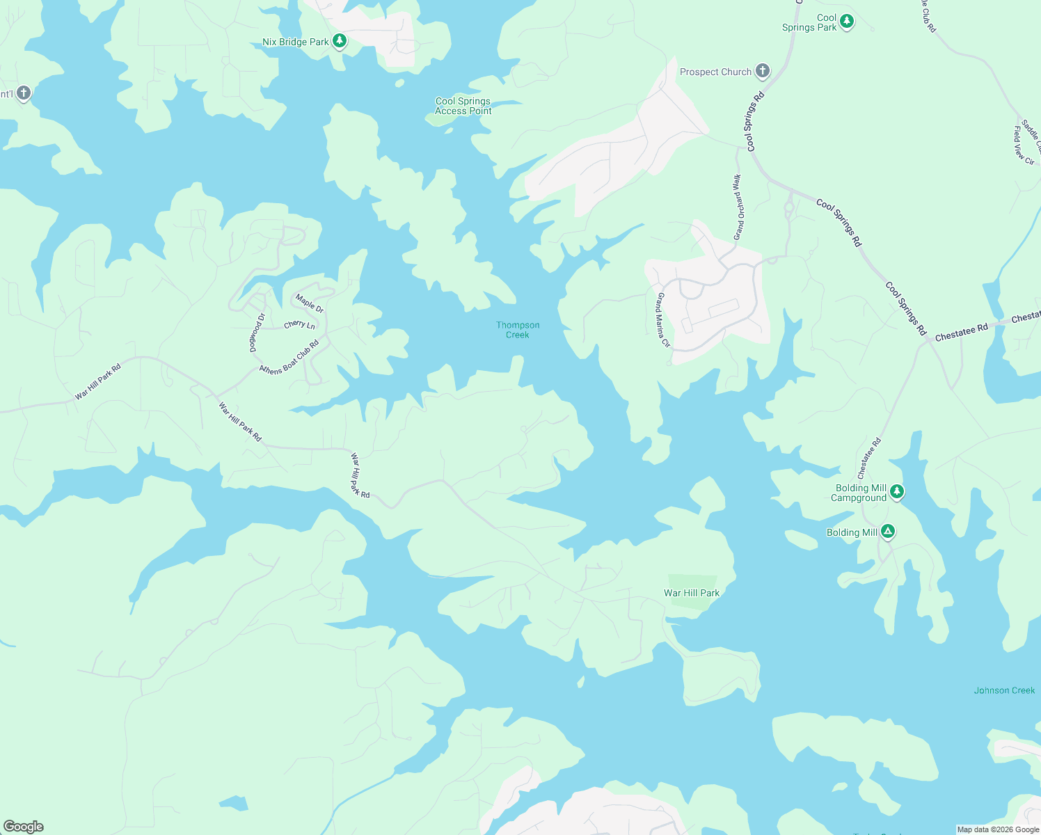 map of restaurants, bars, coffee shops, grocery stores, and more near 375 Pirkle Leake Road in Dawsonville