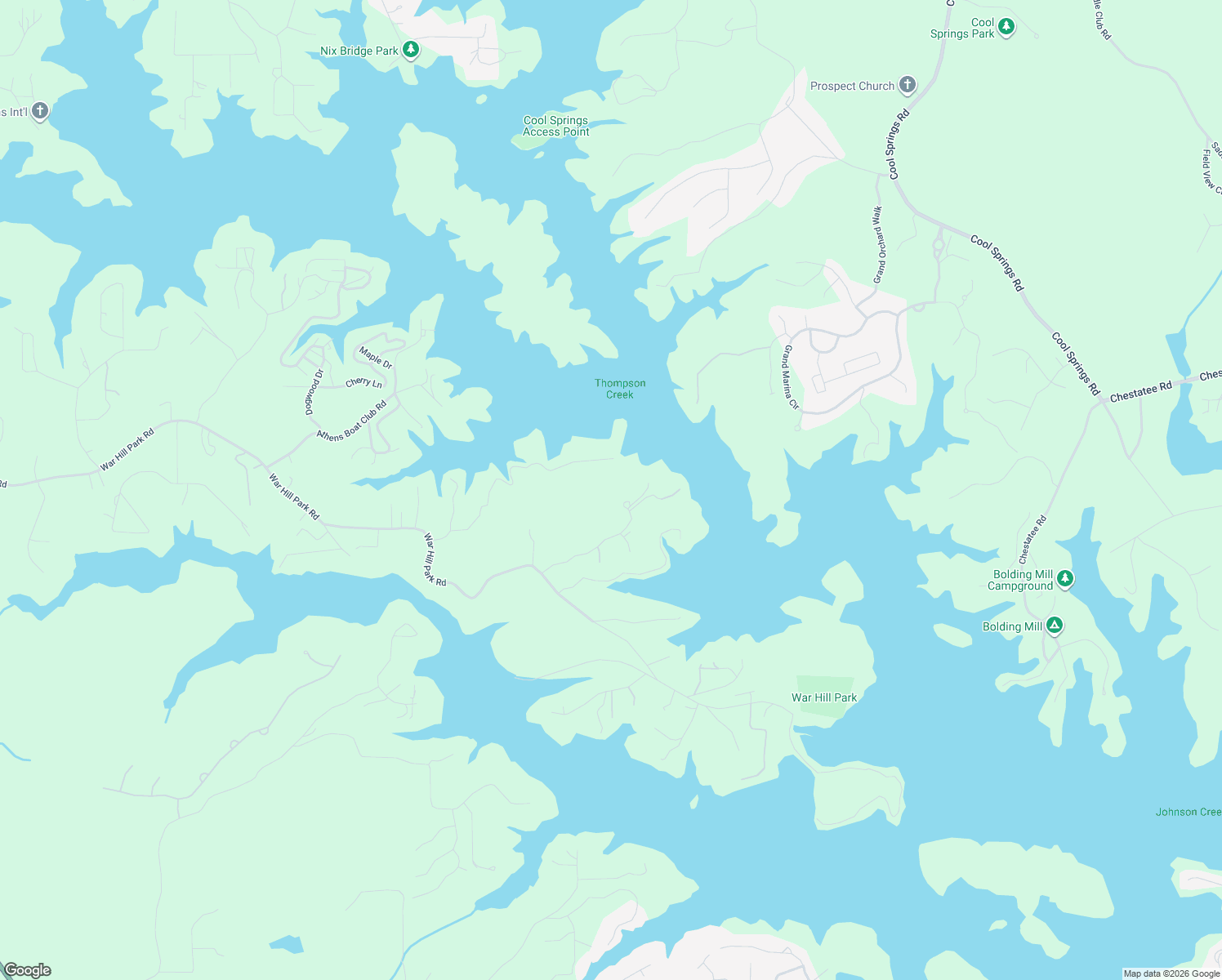 map of restaurants, bars, coffee shops, grocery stores, and more near 375 Pirkle Leake Road in Dawsonville