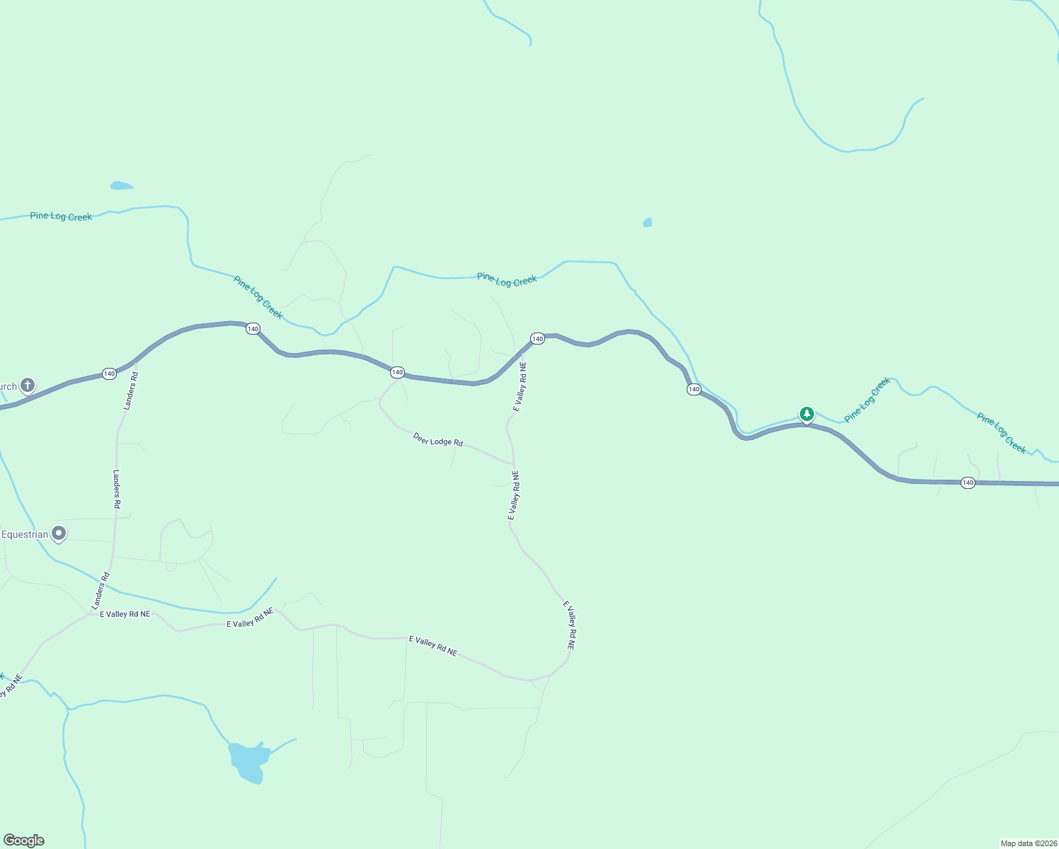 map of restaurants, bars, coffee shops, grocery stores, and more near 680 East Valley Road Northeast in Rydal