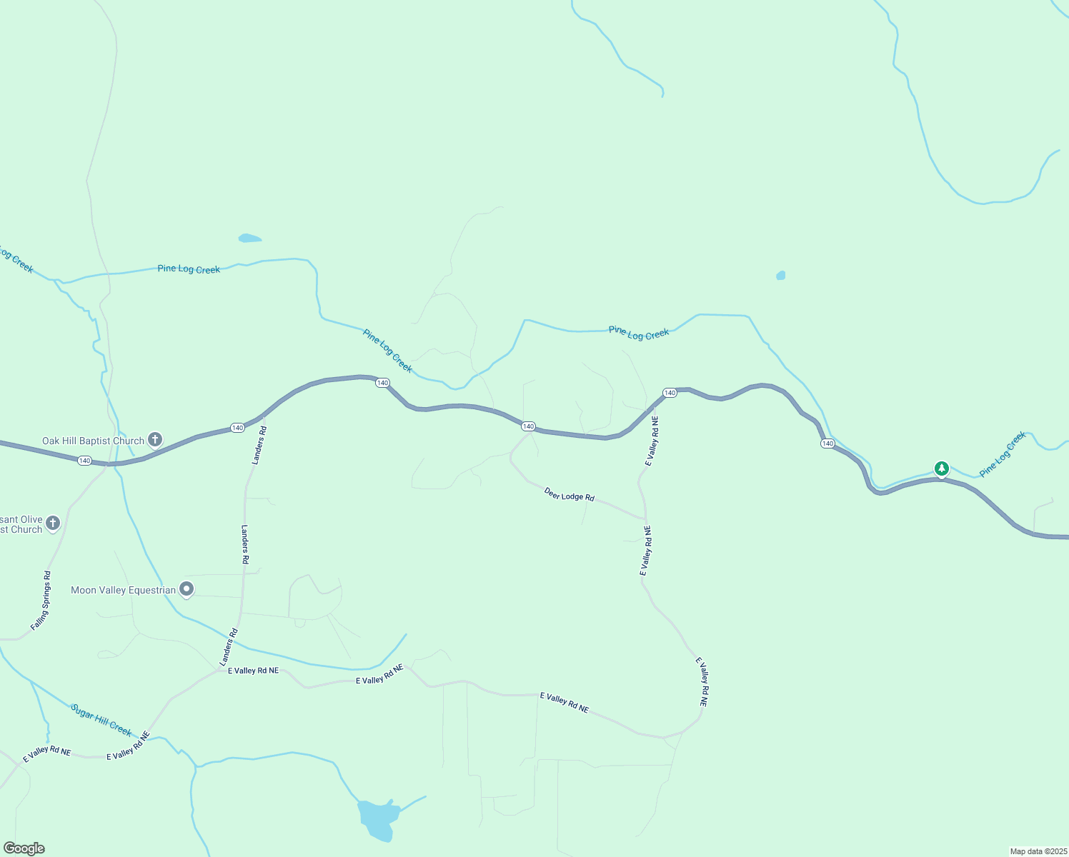 map of restaurants, bars, coffee shops, grocery stores, and more near 0 Navajo Trail in Rydal