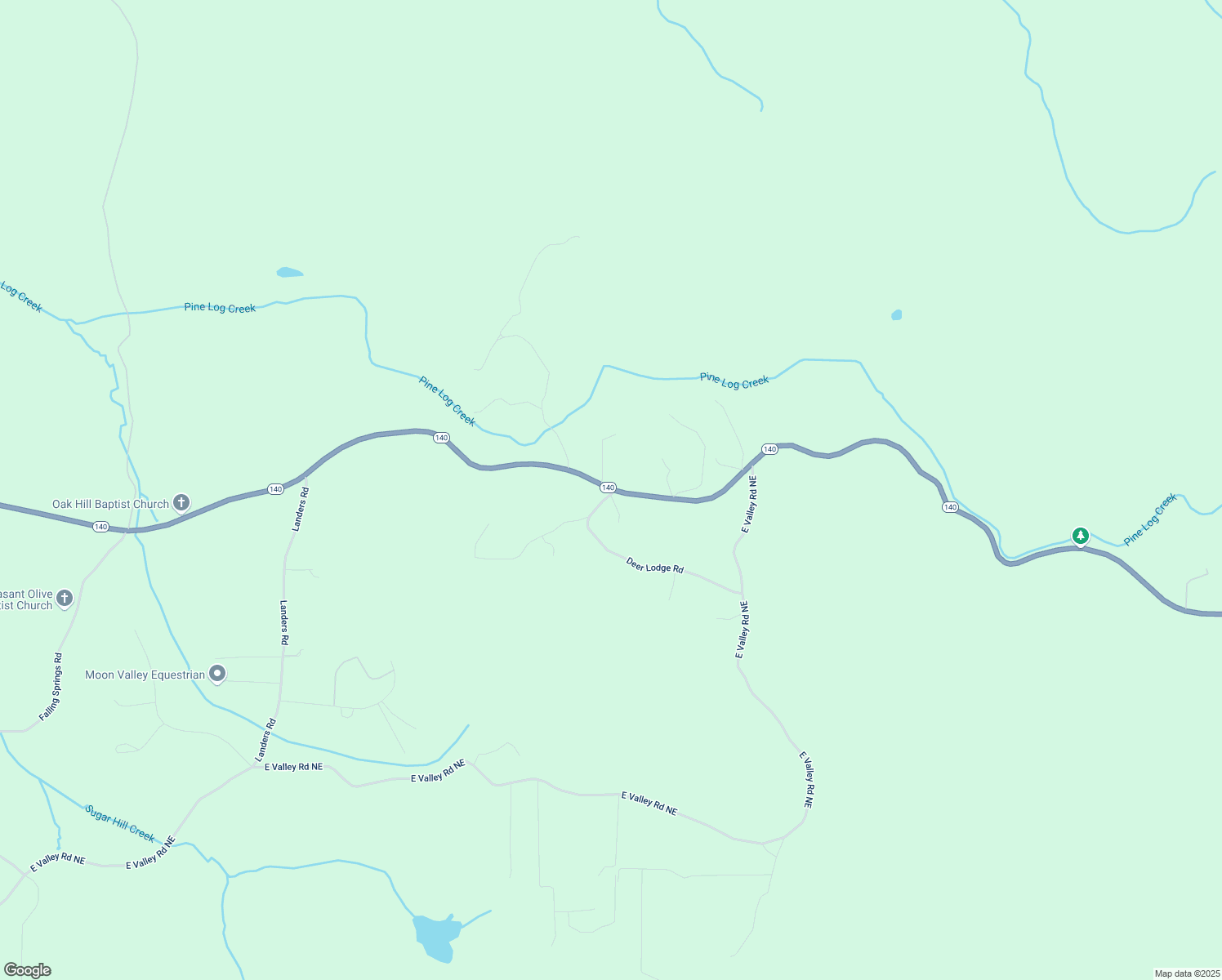 map of restaurants, bars, coffee shops, grocery stores, and more near 0 Navajo Trail in Rydal