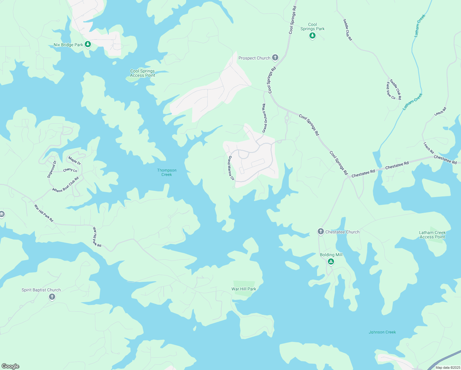 map of restaurants, bars, coffee shops, grocery stores, and more near 6462 Spindrift Court in Gainesville