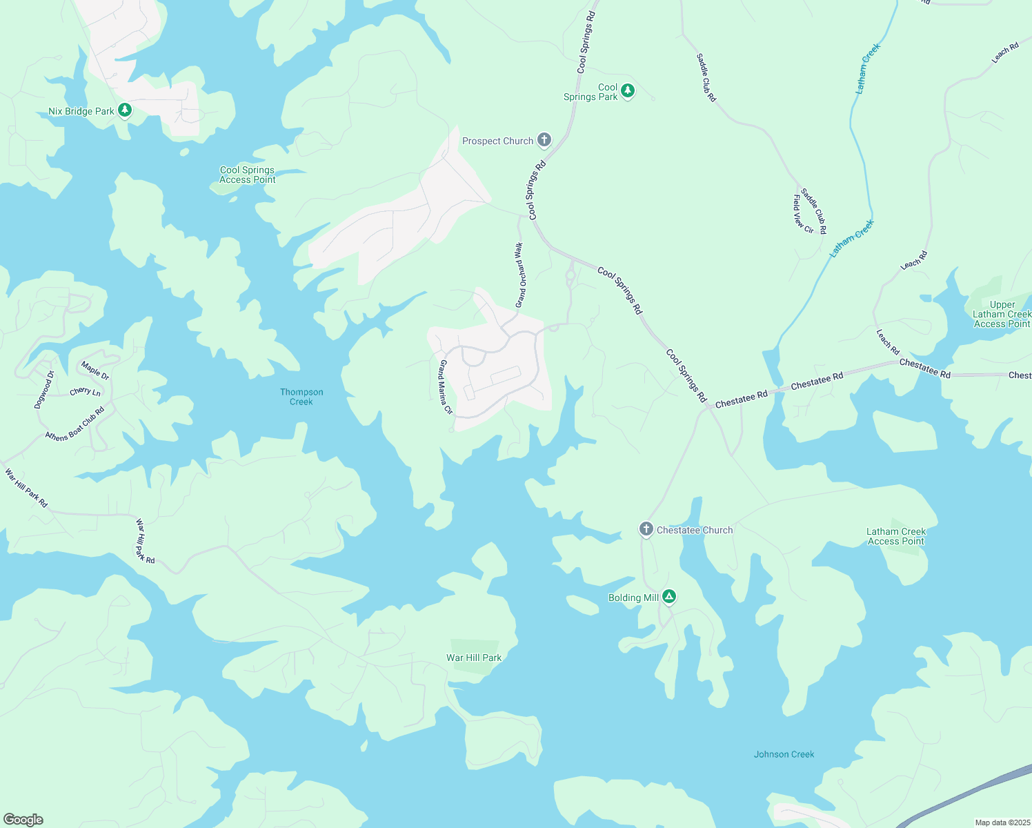 map of restaurants, bars, coffee shops, grocery stores, and more near 6215 Grand Marina Circle in Gainesville