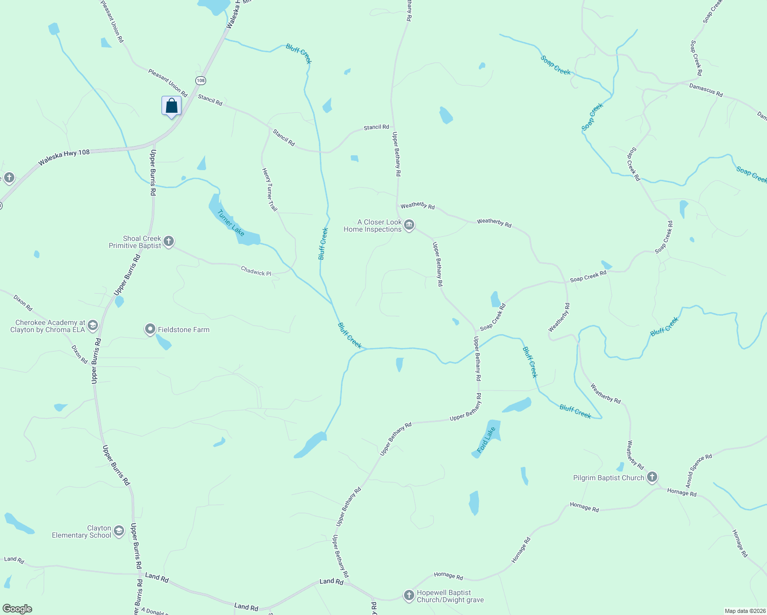 map of restaurants, bars, coffee shops, grocery stores, and more near 119 Carney Drive in Ball Ground