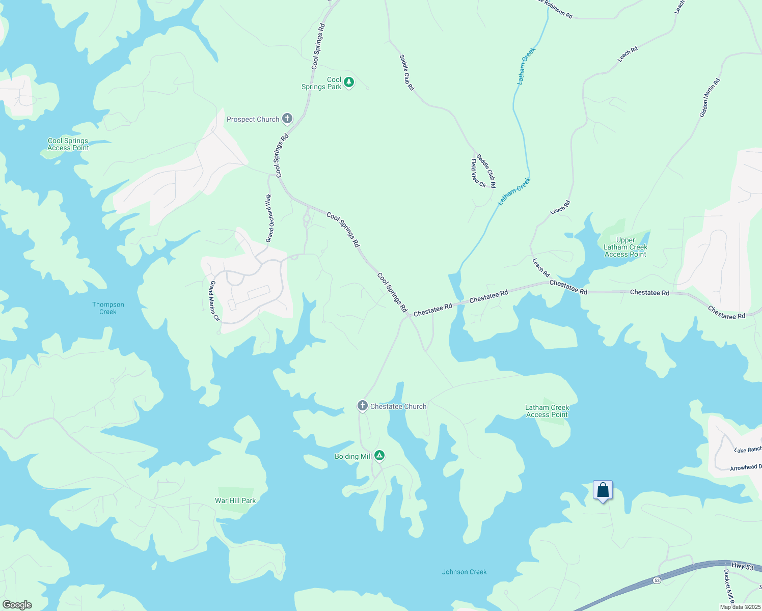 map of restaurants, bars, coffee shops, grocery stores, and more near 3910 Chestatee Road in Gainesville