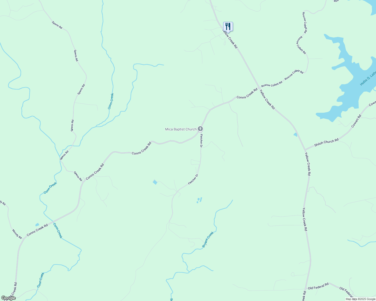 map of restaurants, bars, coffee shops, grocery stores, and more near 4786 Conns Creek Road in Ball Ground