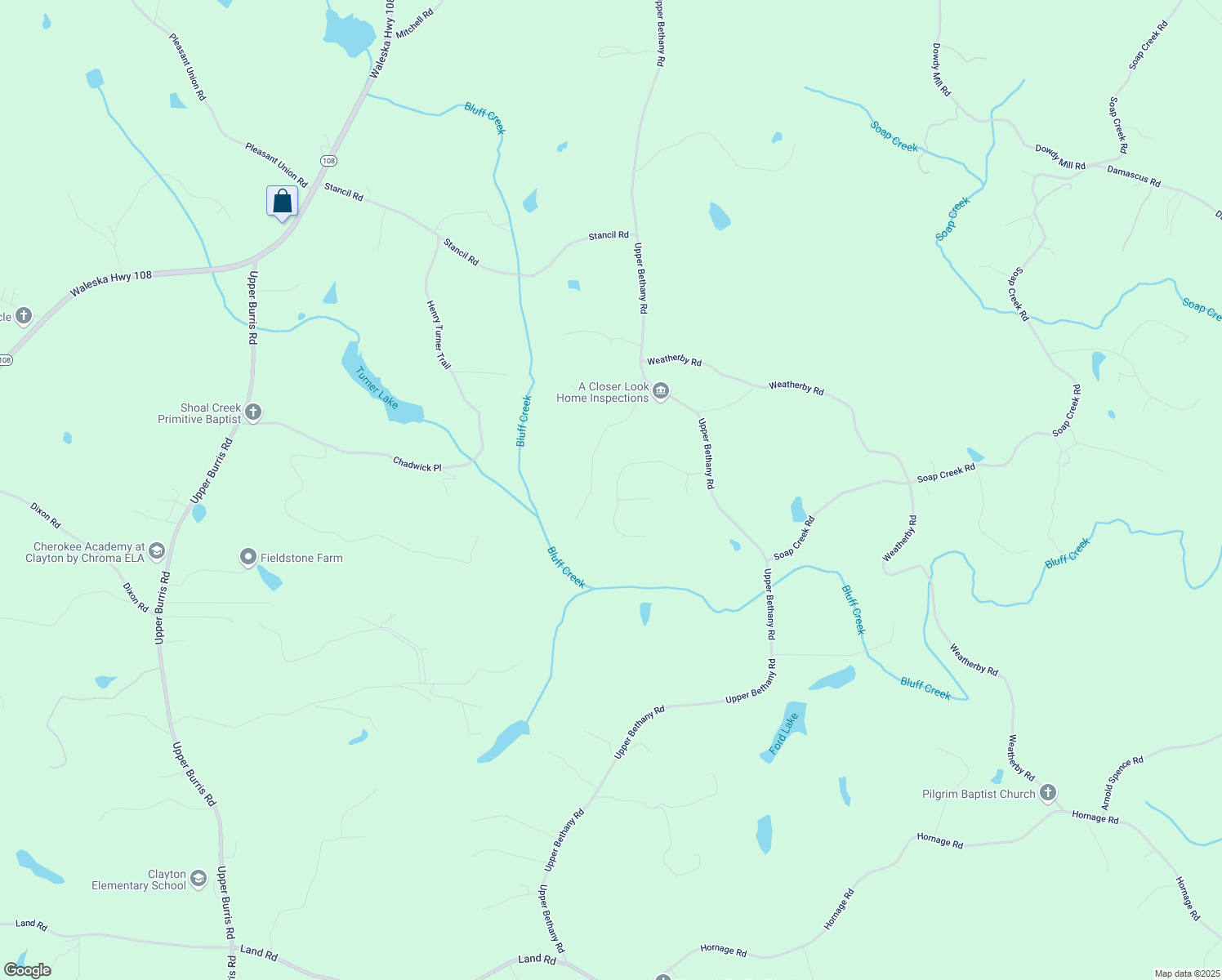 map of restaurants, bars, coffee shops, grocery stores, and more near 120 Carney Drive in Ball Ground