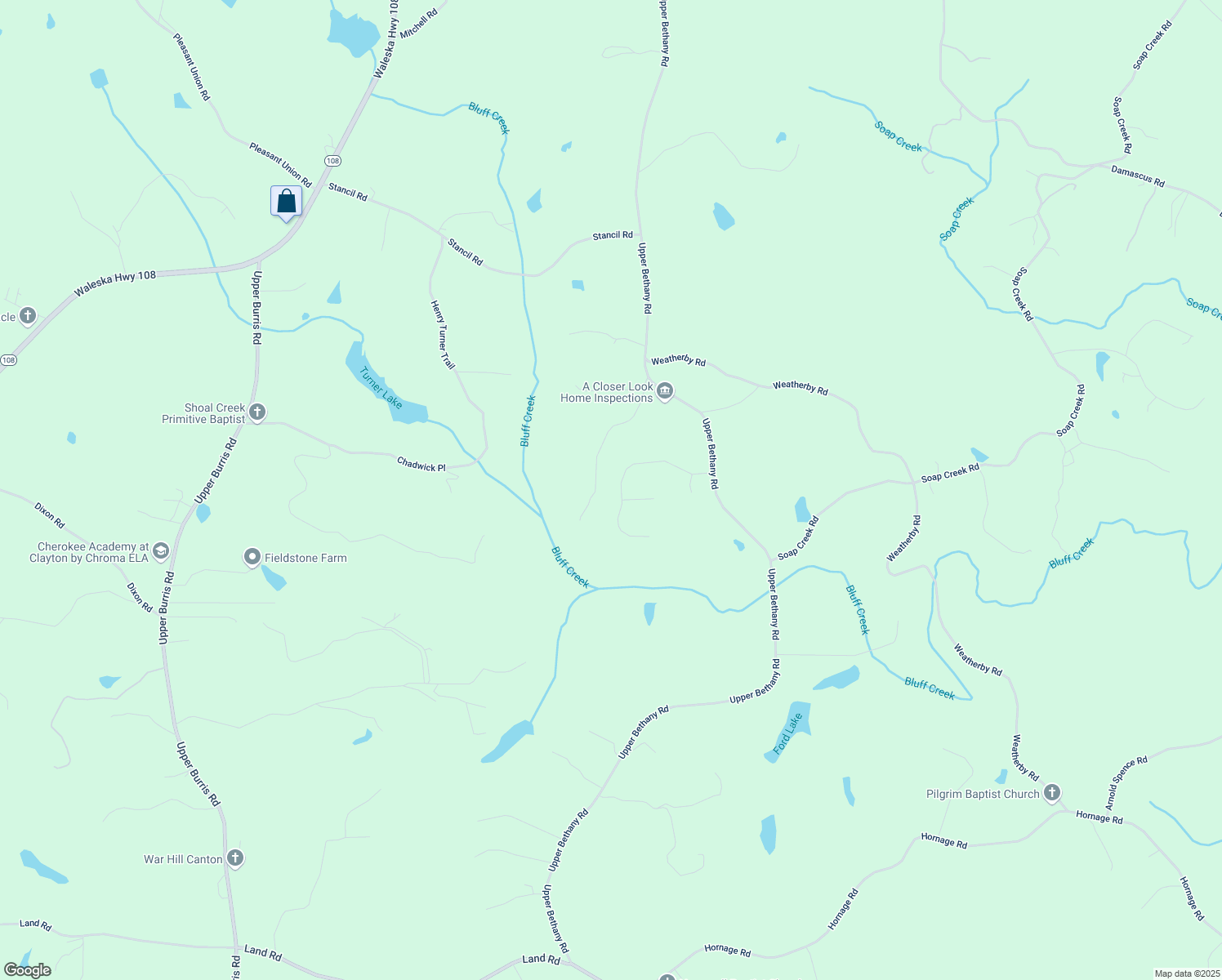 map of restaurants, bars, coffee shops, grocery stores, and more near 120 Carney Drive in Ball Ground