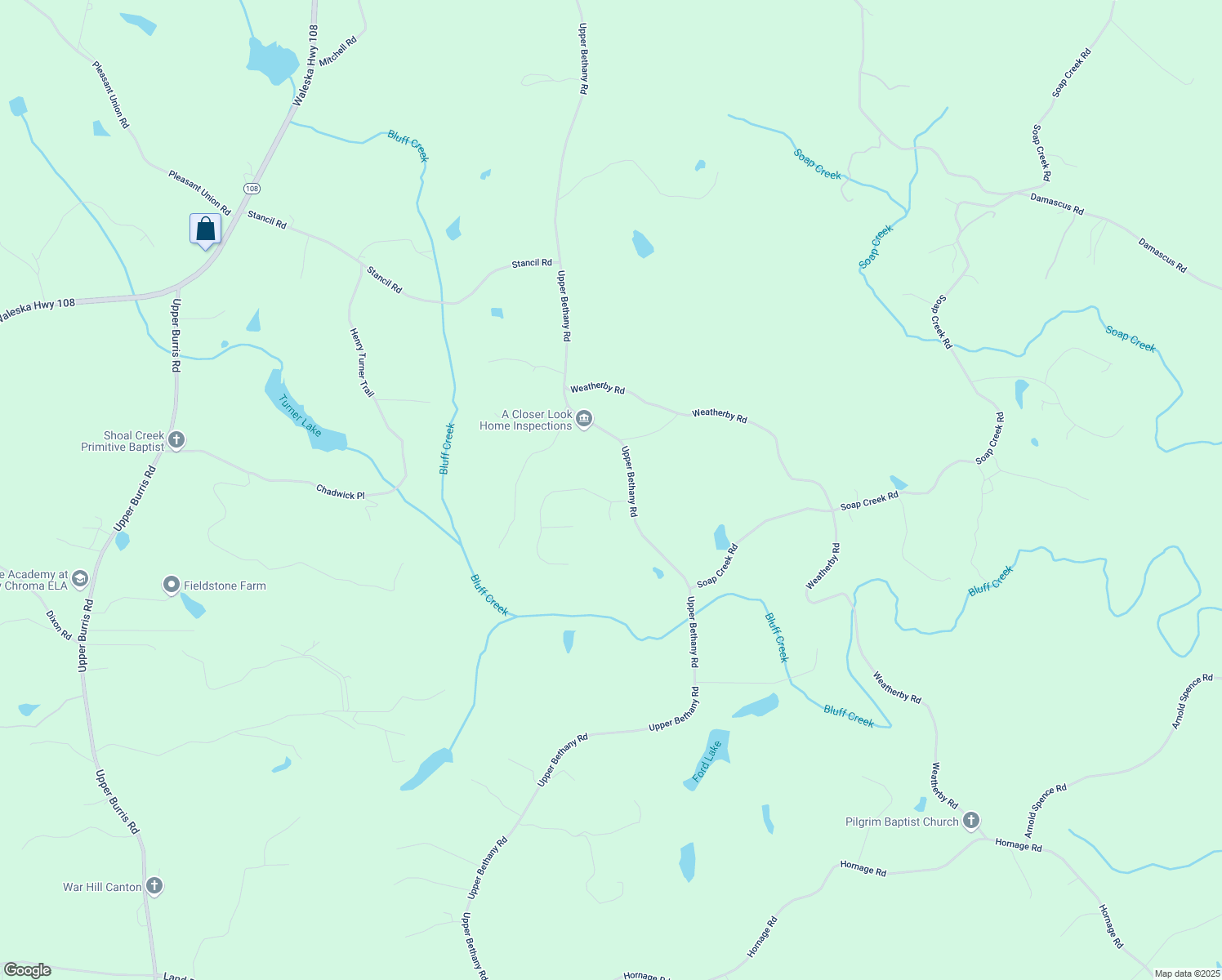 map of restaurants, bars, coffee shops, grocery stores, and more near 102 Carney Drive in Ball Ground