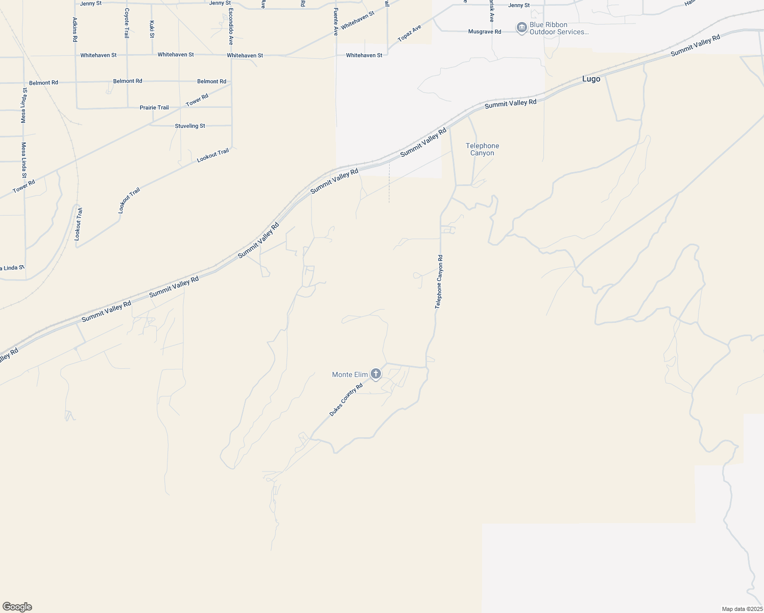 map of restaurants, bars, coffee shops, grocery stores, and more near Starlight Drive in Hesperia