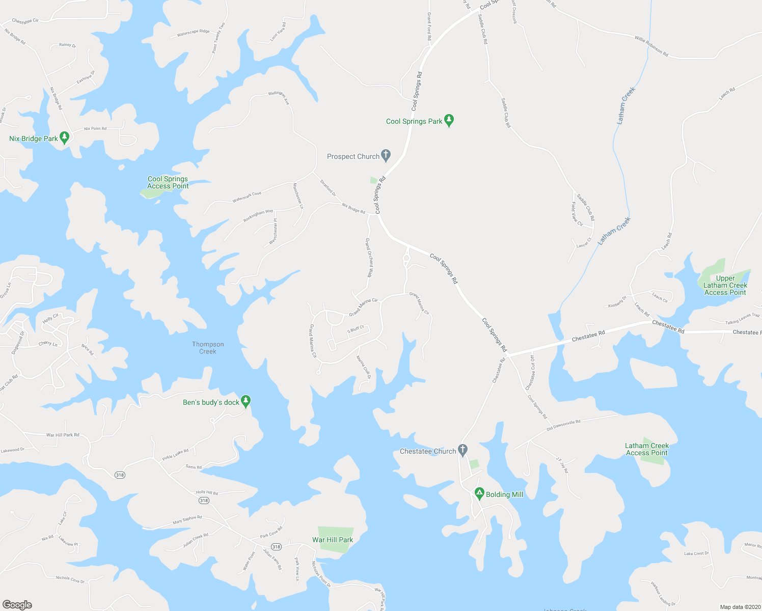 map of restaurants, bars, coffee shops, grocery stores, and more near 6109 Grand Marina Circle in Gainesville