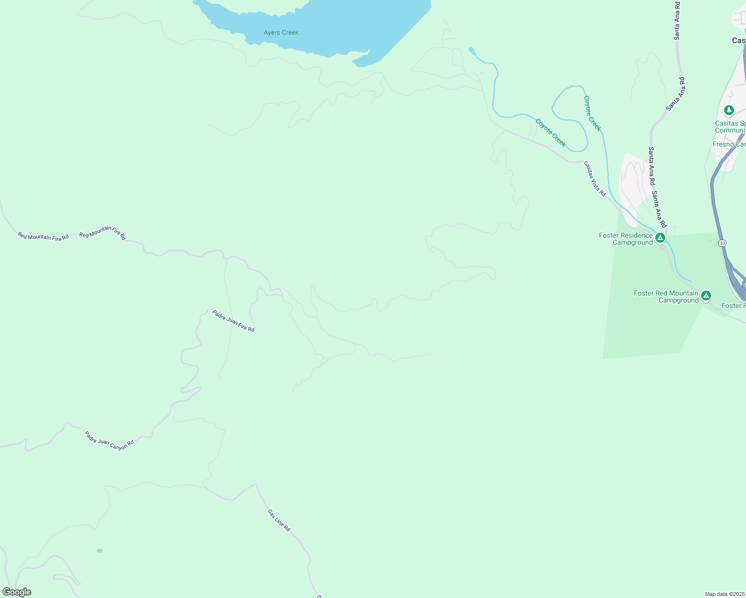 map of restaurants, bars, coffee shops, grocery stores, and more near Red Mountain Fire Road in Ventura