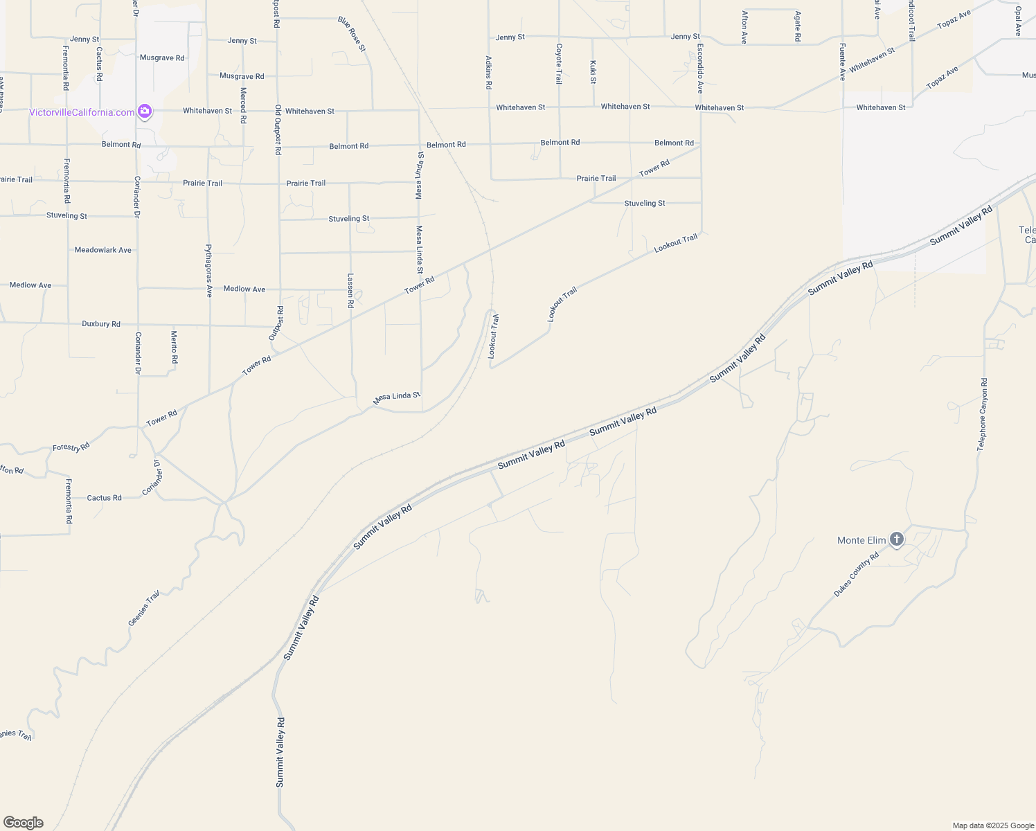map of restaurants, bars, coffee shops, grocery stores, and more near 2 Summit Valley Road in Hesperia