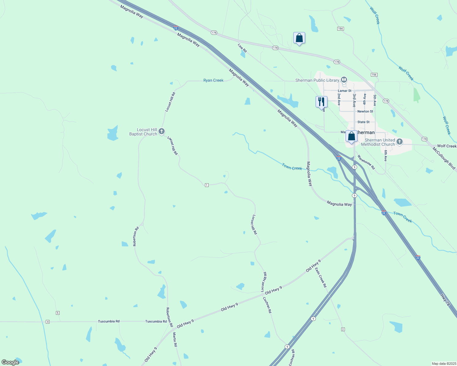 map of restaurants, bars, coffee shops, grocery stores, and more near 1084 Locust Hill Road in Blue Springs