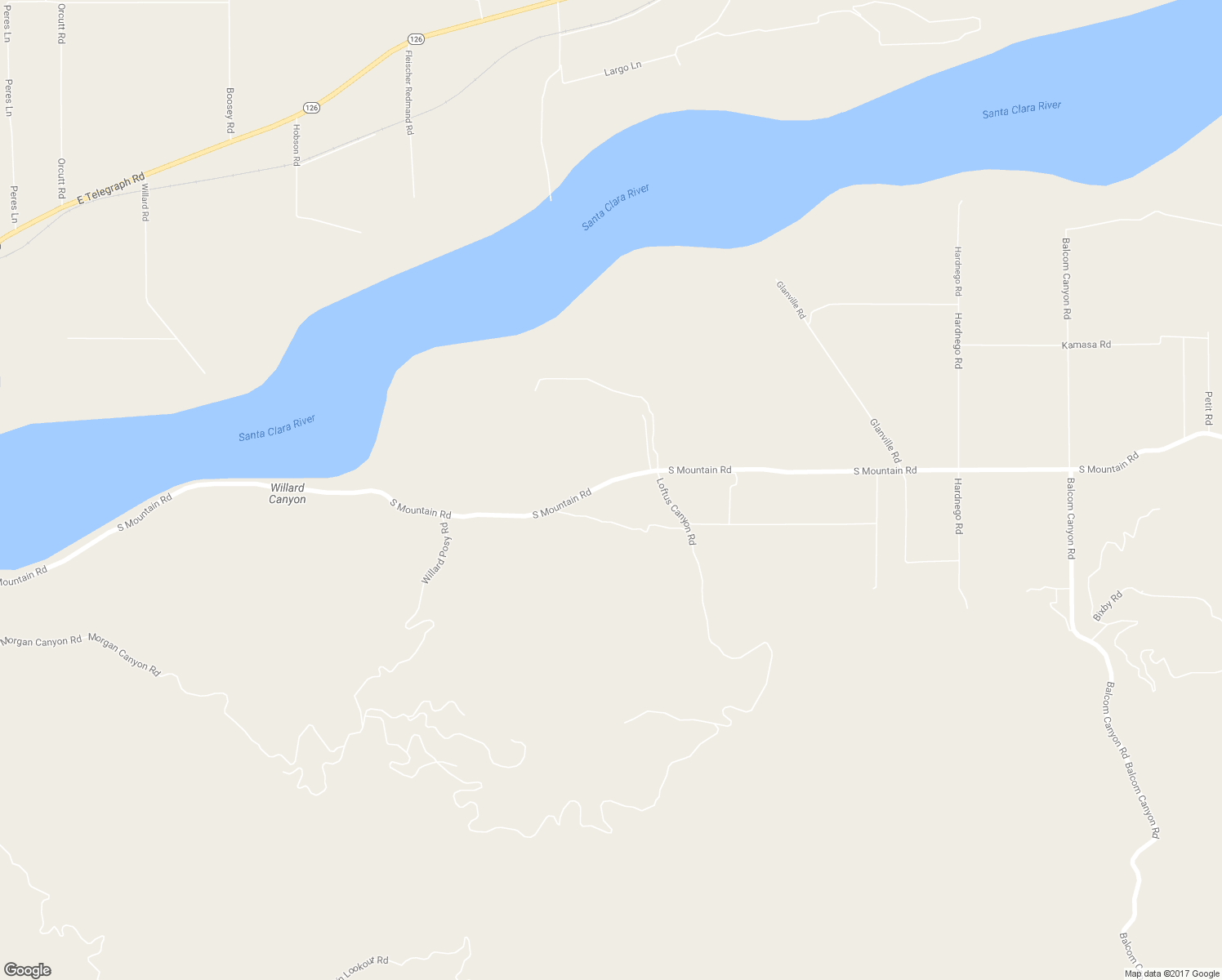 map of restaurants, bars, coffee shops, grocery stores, and more near 19966 South Mountain Road in Santa Paula