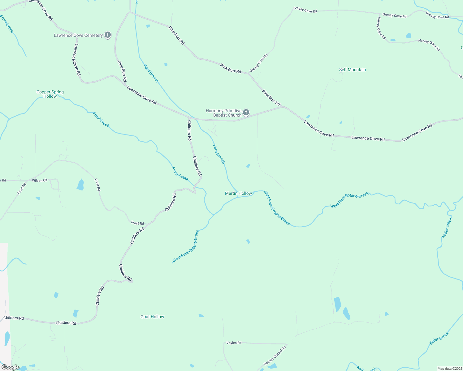 map of restaurants, bars, coffee shops, grocery stores, and more near in Eva