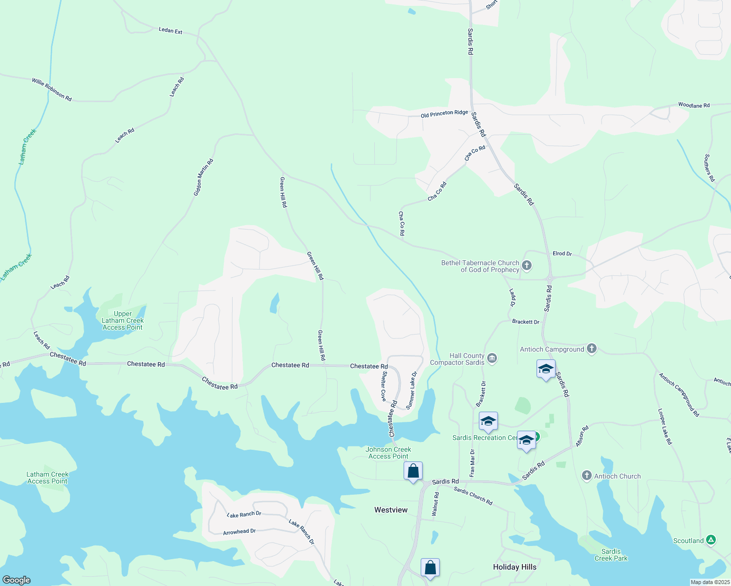 map of restaurants, bars, coffee shops, grocery stores, and more near 3314 High View Court in Gainesville