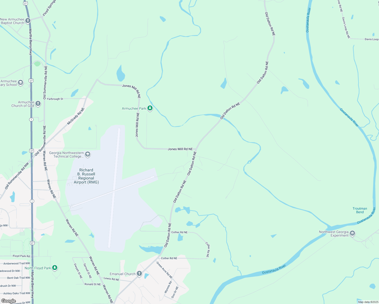 map of restaurants, bars, coffee shops, grocery stores, and more near 760 Jones Mill Road Northeast in Rome