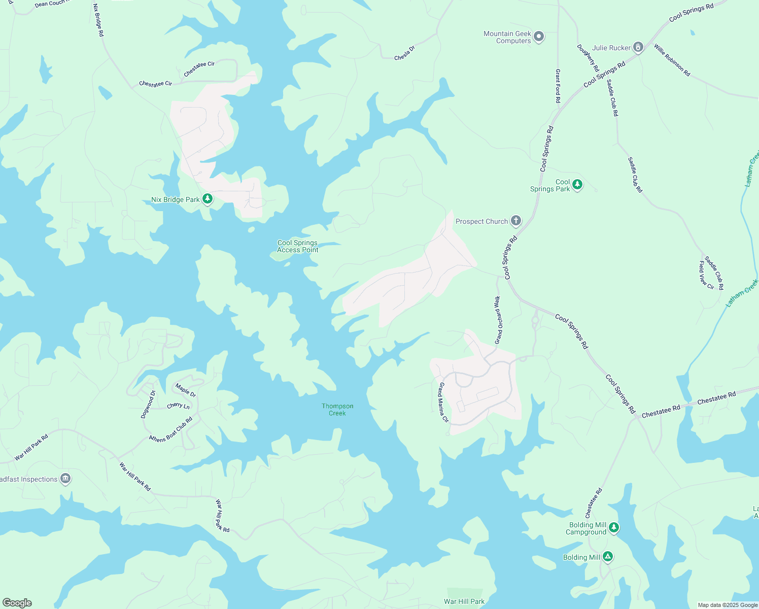map of restaurants, bars, coffee shops, grocery stores, and more near 6125 Foxmoor Court in Gainesville