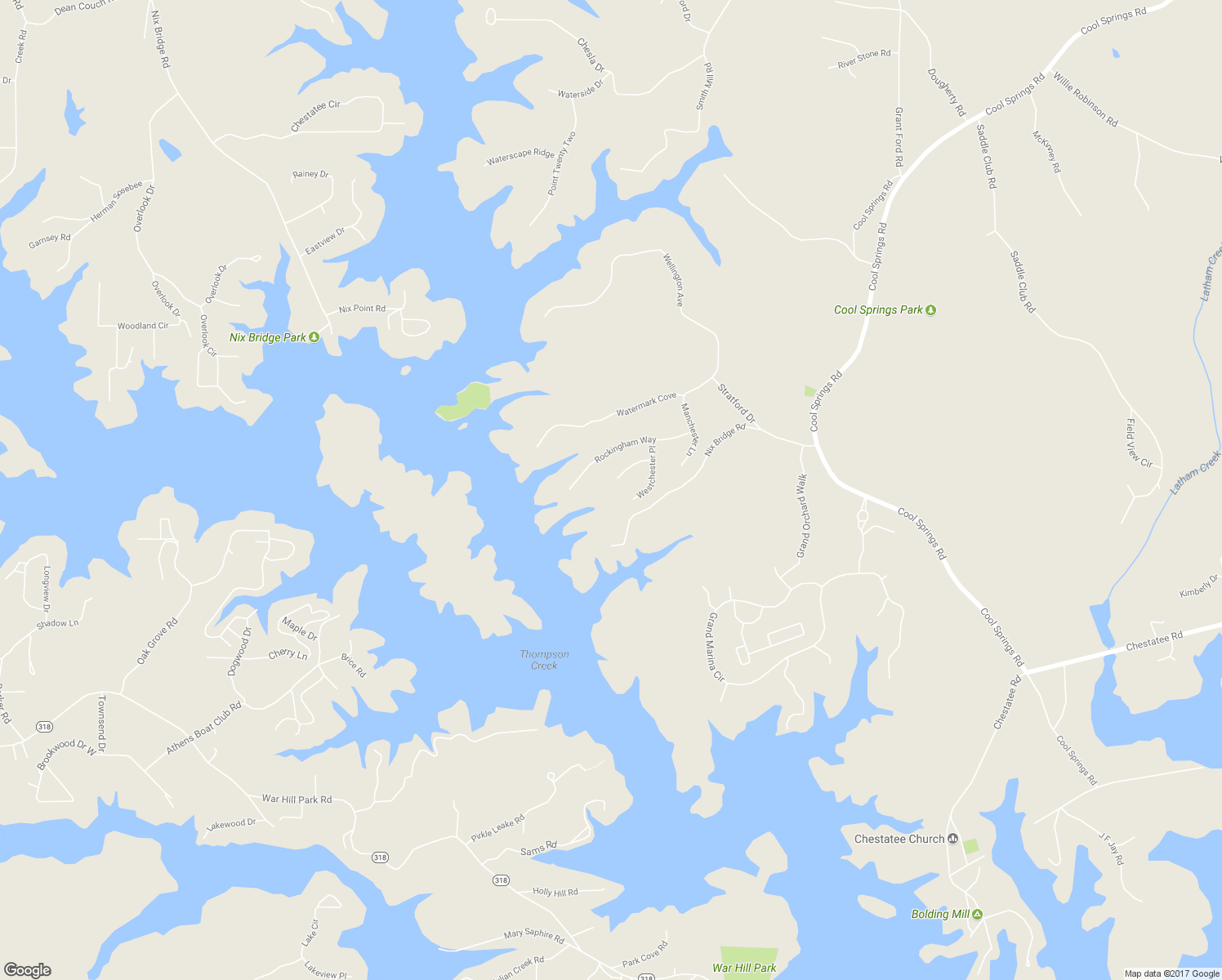 map of restaurants, bars, coffee shops, grocery stores, and more near 6125 Foxmoor Court in Gainesville