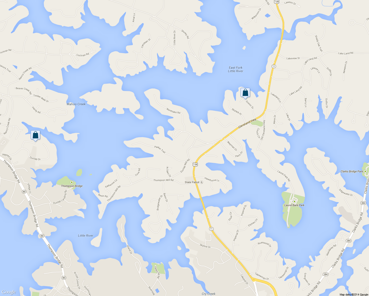 map of restaurants, bars, coffee shops, grocery stores, and more near 2623 Pinebrook Drive in Gainesville