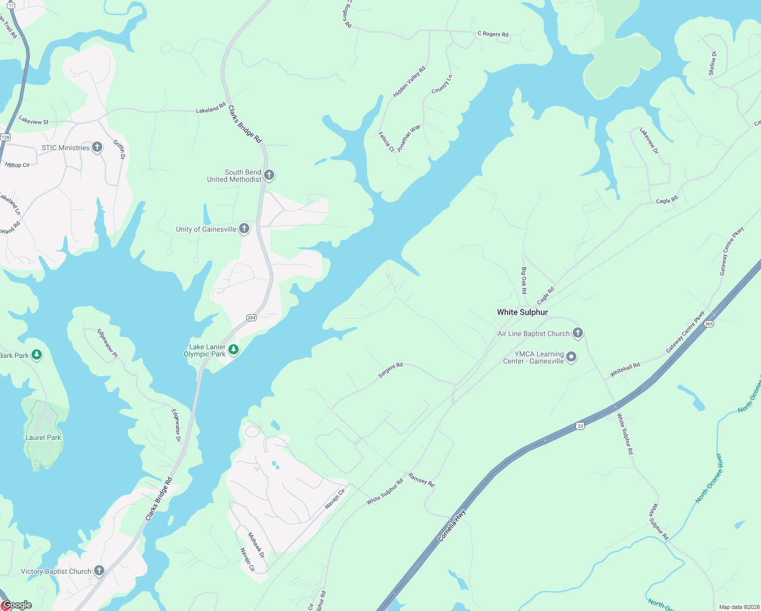 map of restaurants, bars, coffee shops, grocery stores, and more near 3180 Lotheridge Road in Gainesville