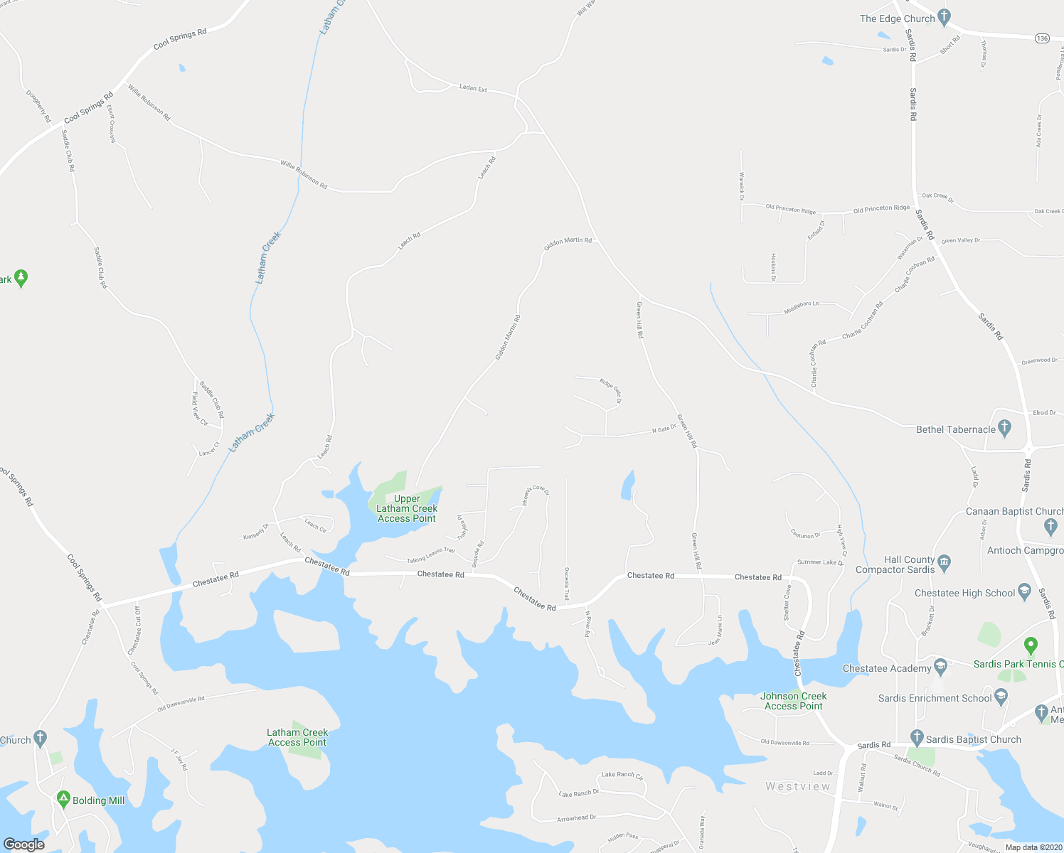 map of restaurants, bars, coffee shops, grocery stores, and more near 3579 Sequoia Road in Gainesville
