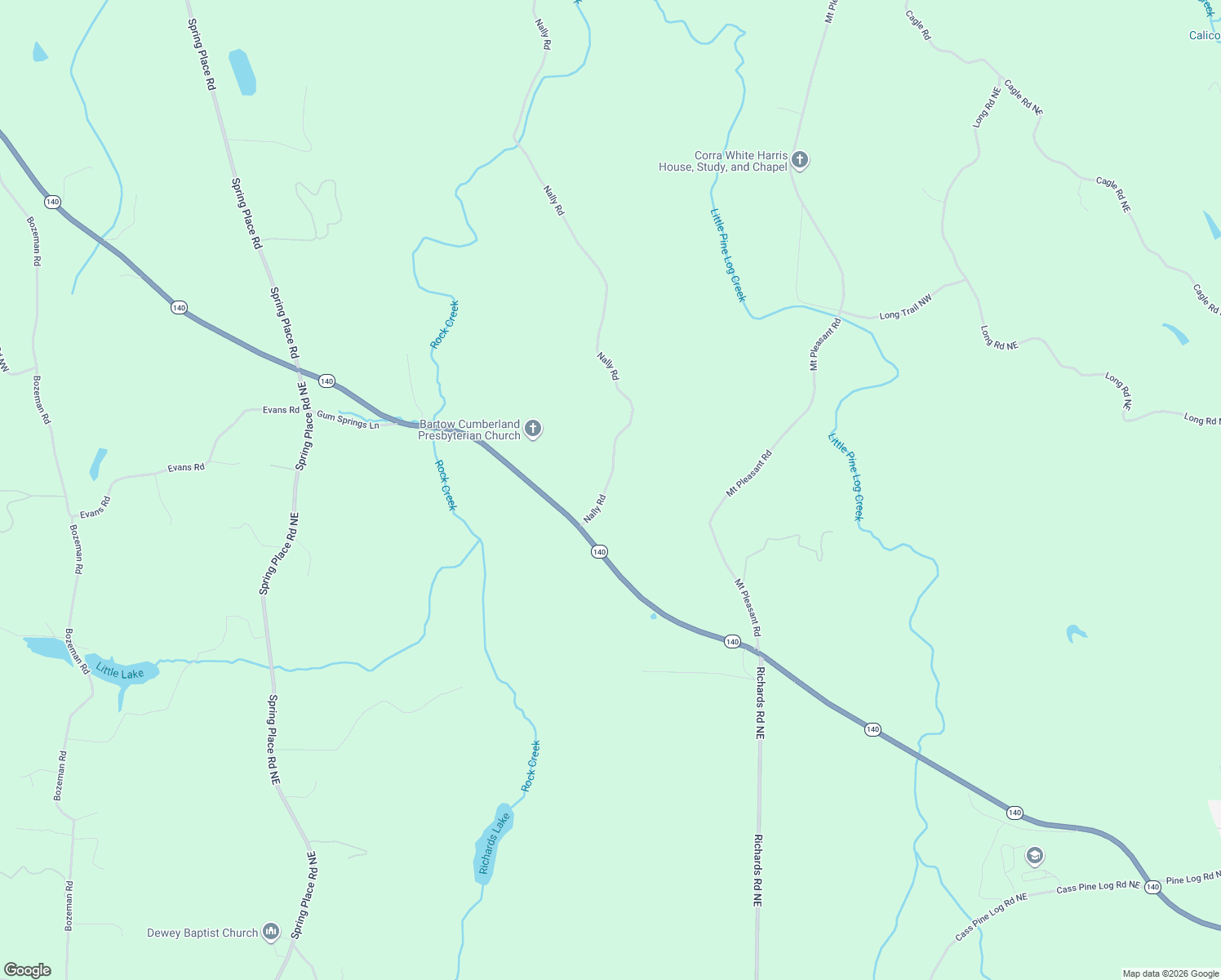 map of restaurants, bars, coffee shops, grocery stores, and more near 38 Nally Road in Rydal