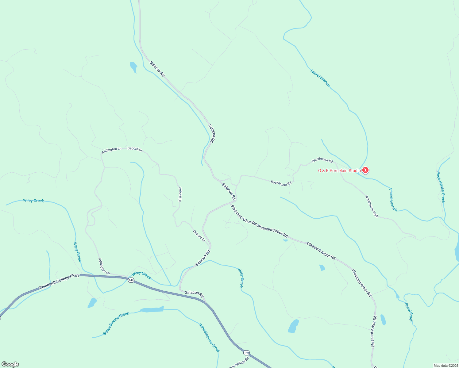 map of restaurants, bars, coffee shops, grocery stores, and more near 5 Rockhouse Road in Waleska