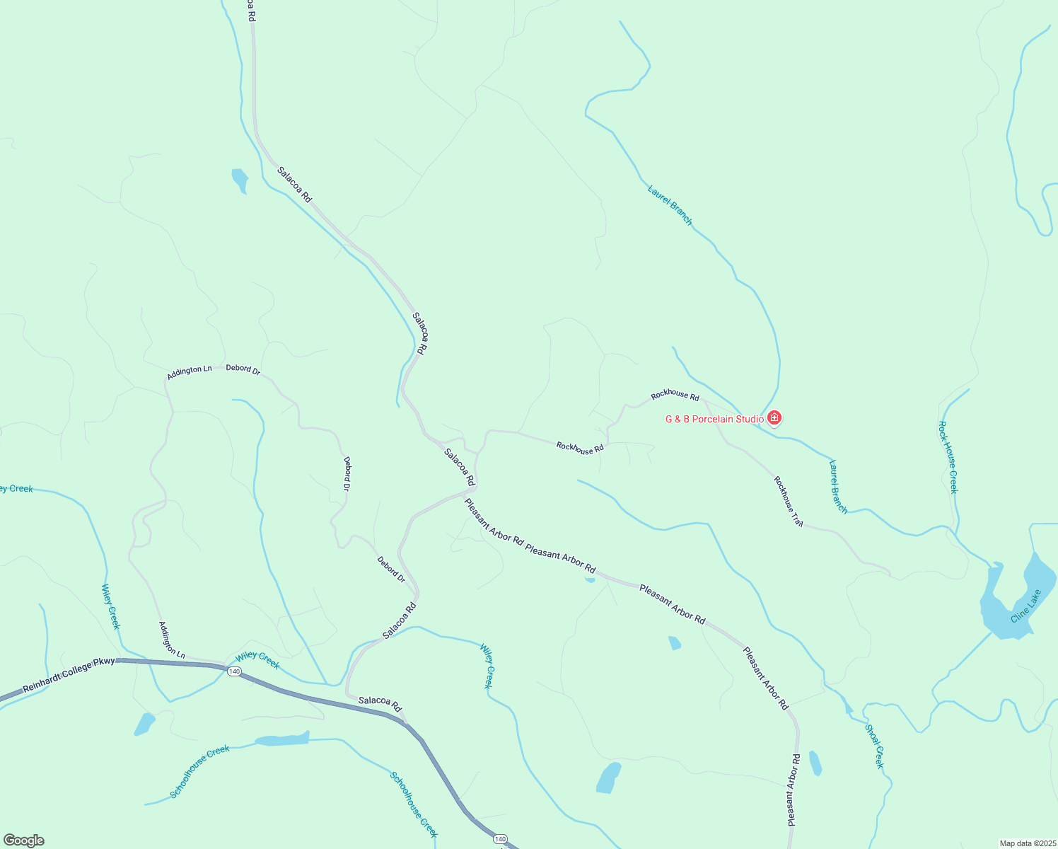 map of restaurants, bars, coffee shops, grocery stores, and more near 148 High Rock Road in Waleska