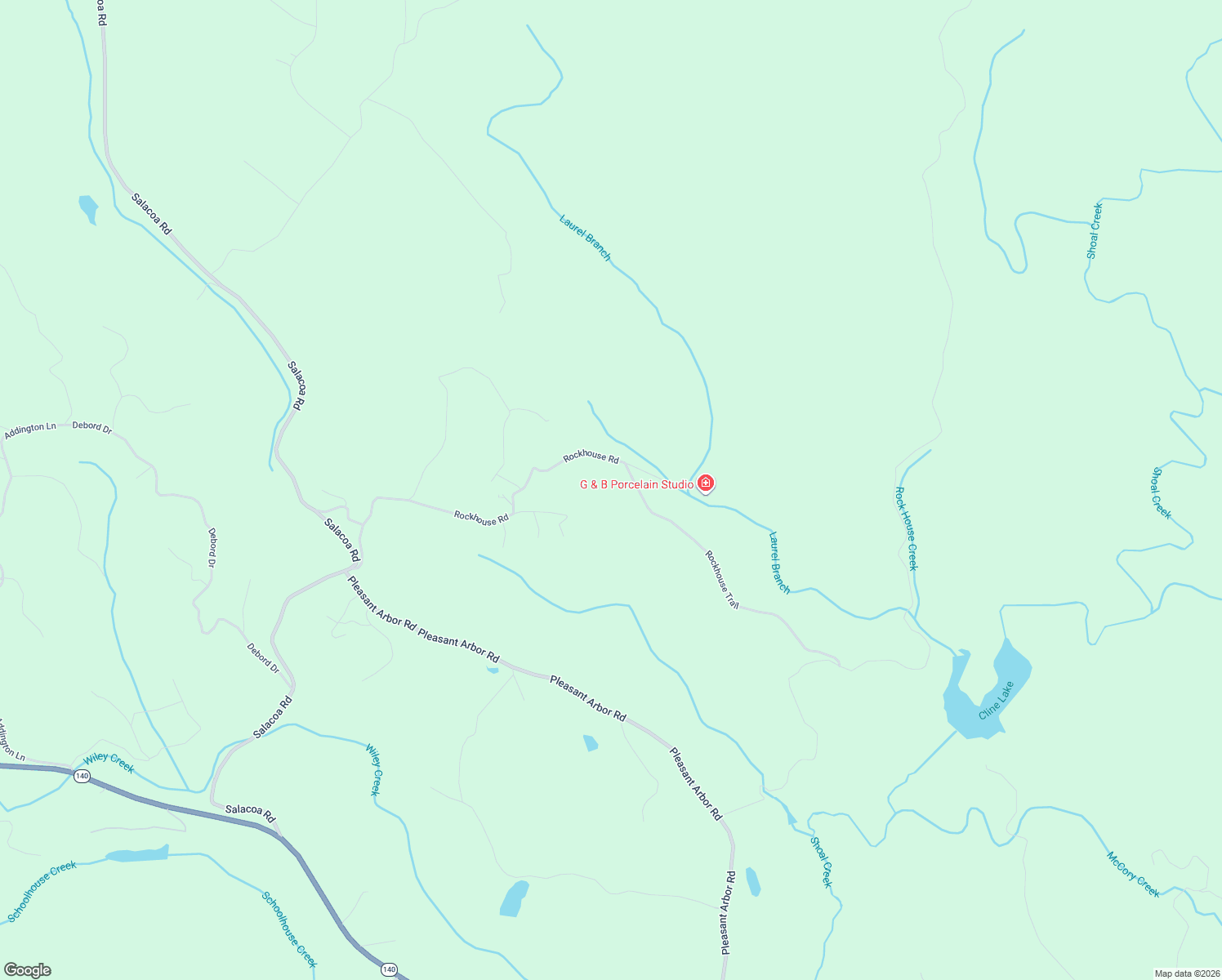 map of restaurants, bars, coffee shops, grocery stores, and more near 1180 Rockhouse Road in Waleska