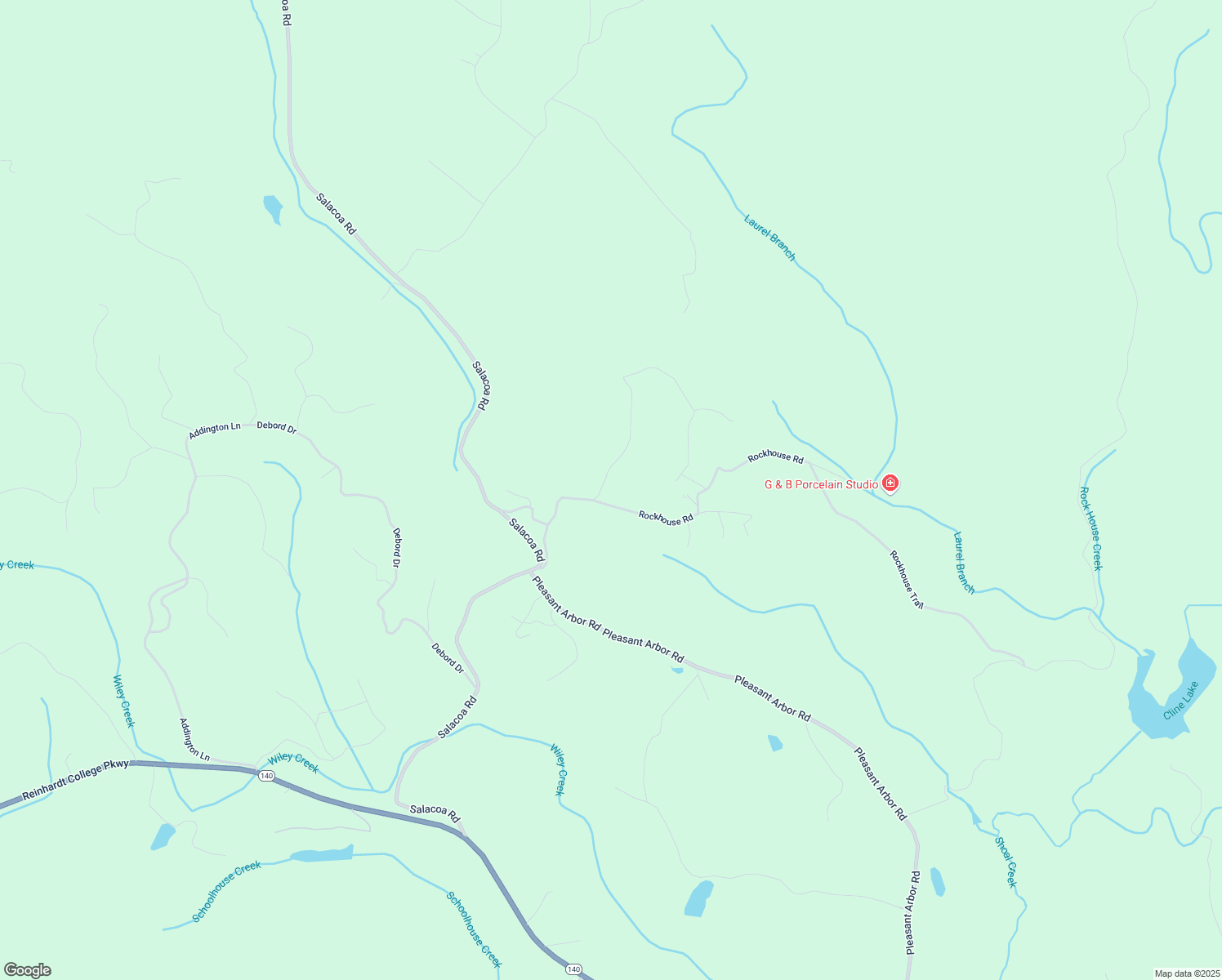 map of restaurants, bars, coffee shops, grocery stores, and more near 148 High Rock Road in Waleska