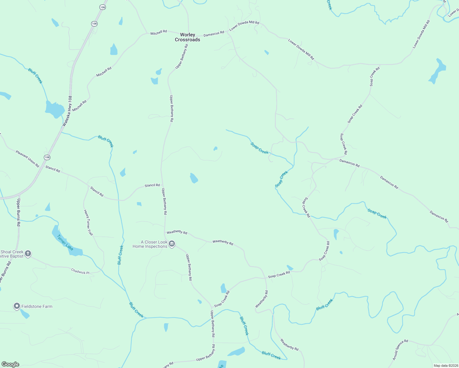map of restaurants, bars, coffee shops, grocery stores, and more near 154 Whitfield Lane in Ball Ground