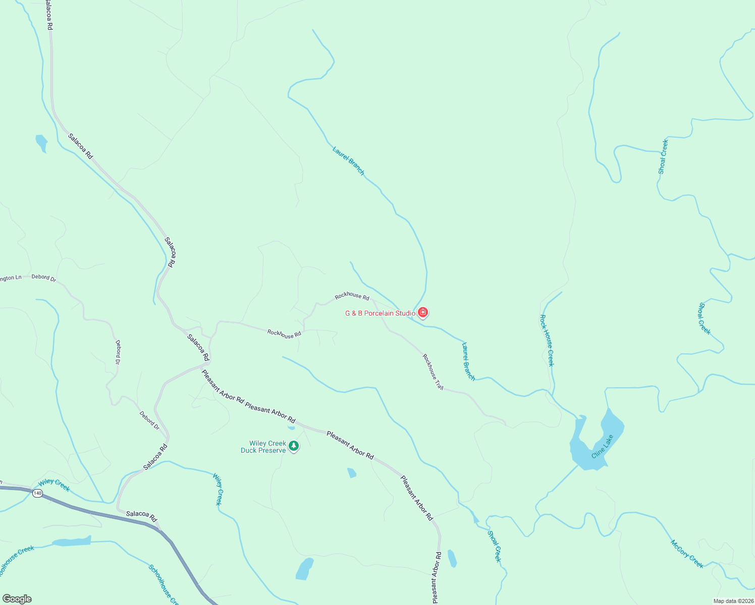 map of restaurants, bars, coffee shops, grocery stores, and more near 1204 Rockhouse Road in Waleska