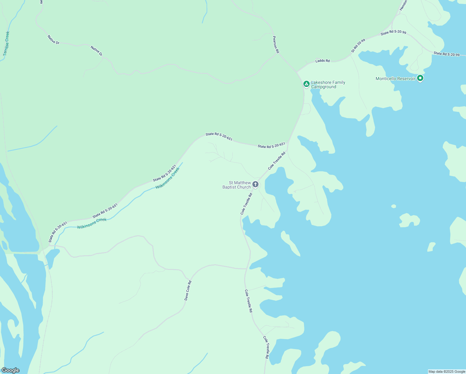 map of restaurants, bars, coffee shops, grocery stores, and more near 136 Sumac Drive in Blair