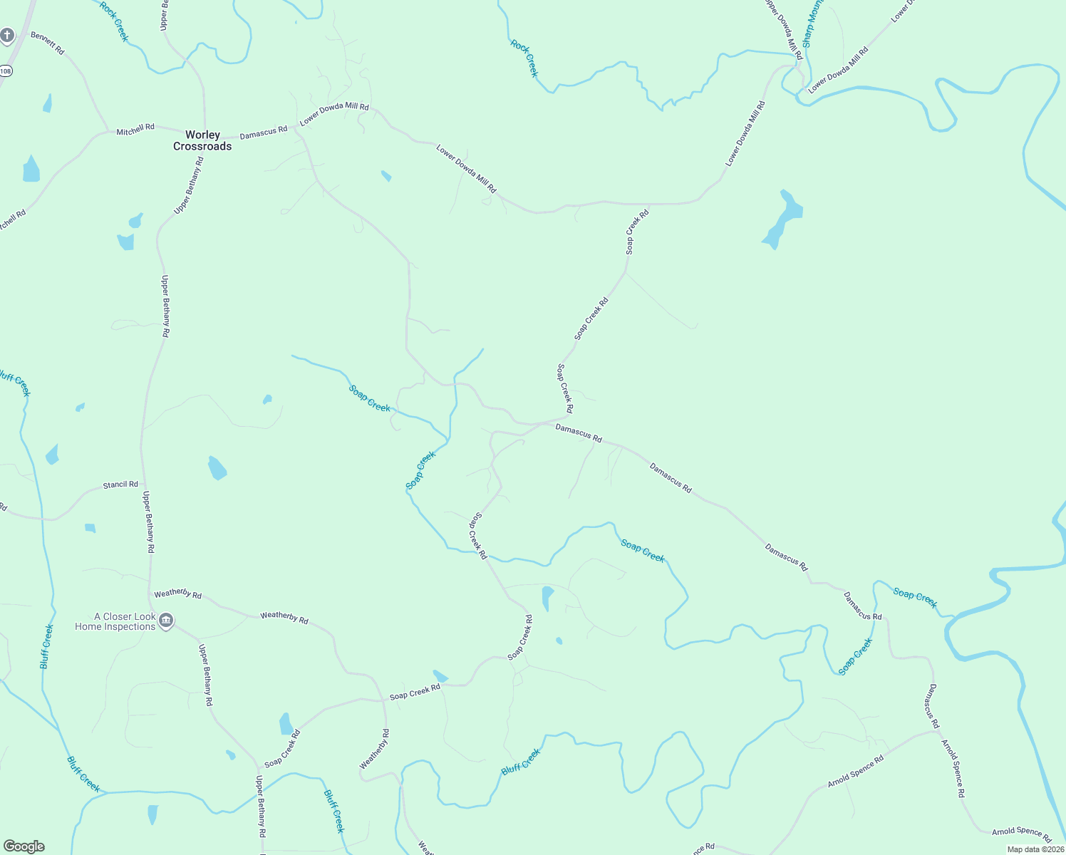 map of restaurants, bars, coffee shops, grocery stores, and more near 2056-2308 Soap Creek Road in Ball Ground