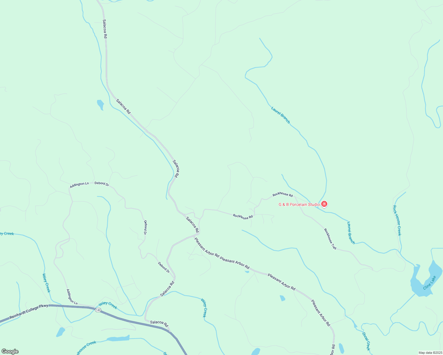 map of restaurants, bars, coffee shops, grocery stores, and more near 395 High Rock Road in Waleska