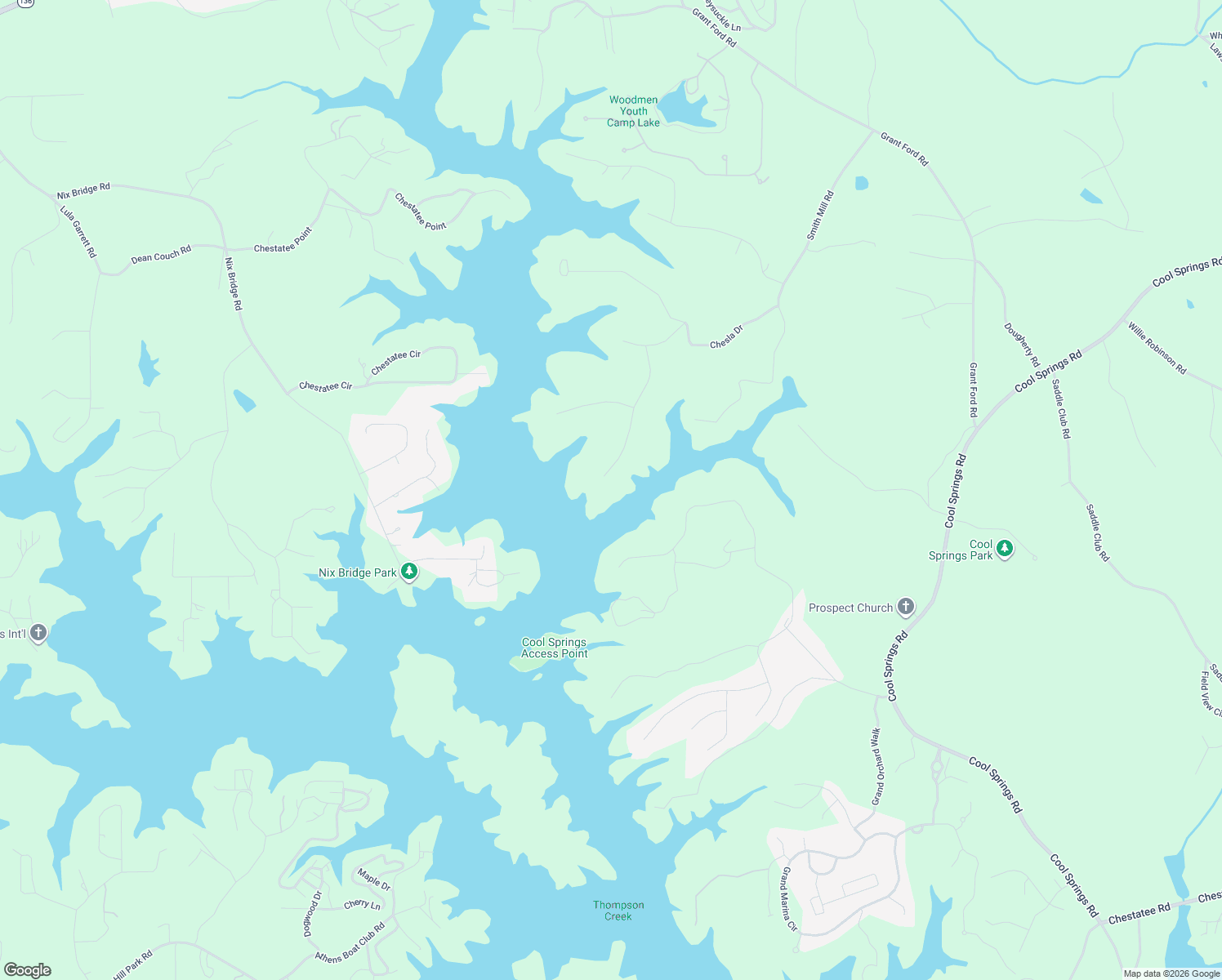 map of restaurants, bars, coffee shops, grocery stores, and more near 6447 Point Twenty Two in Gainesville