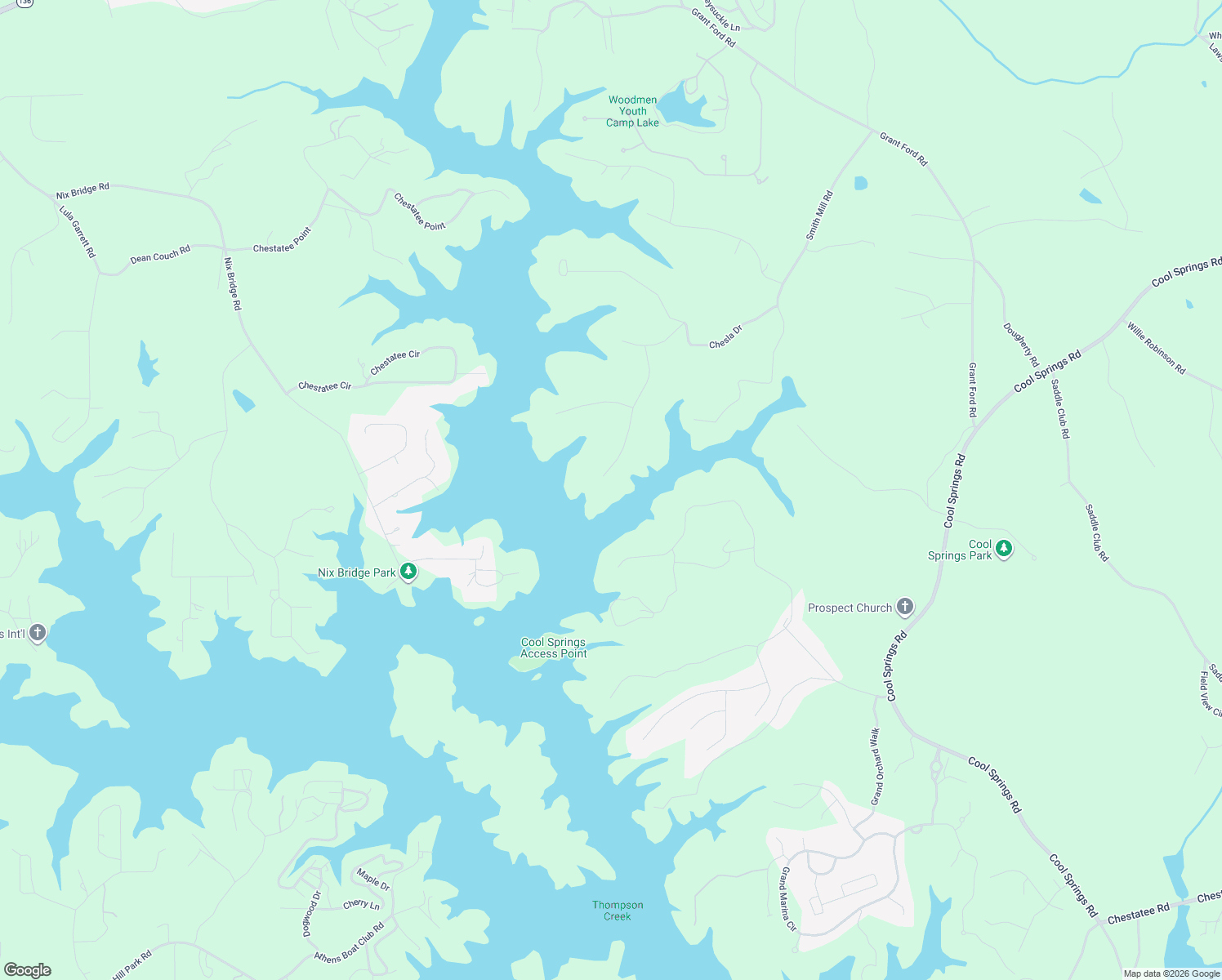 map of restaurants, bars, coffee shops, grocery stores, and more near 6447 Point Twenty Two in Gainesville
