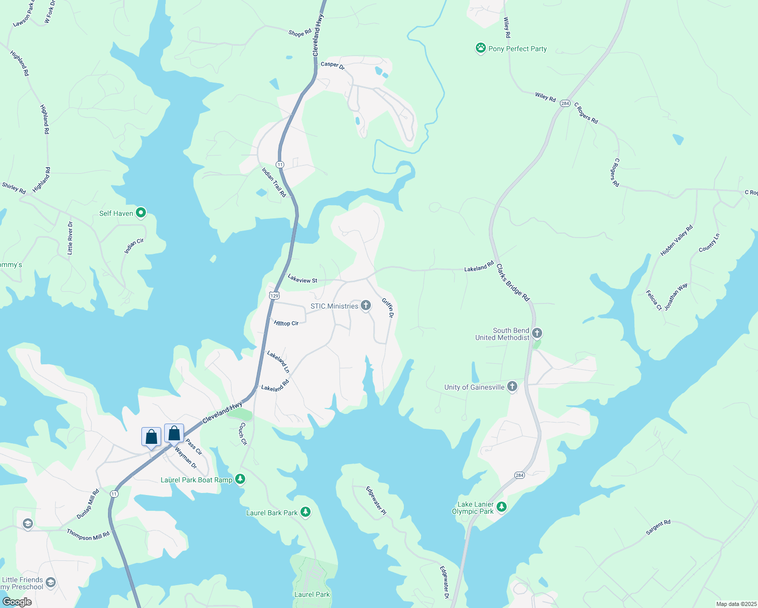 map of restaurants, bars, coffee shops, grocery stores, and more near 3626 Griffin Drive in Gainesville