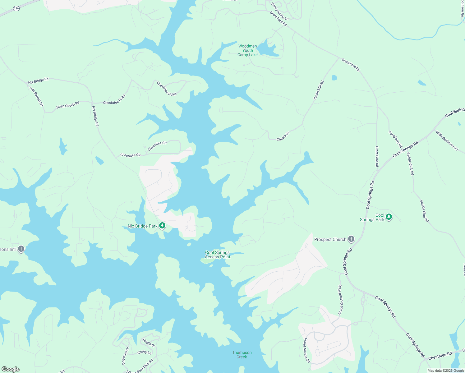 map of restaurants, bars, coffee shops, grocery stores, and more near 6448 Point Twenty Two in Gainesville