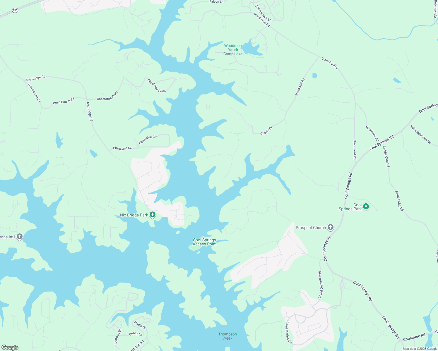 map of restaurants, bars, coffee shops, grocery stores, and more near 6436 Point Twenty Two in Gainesville