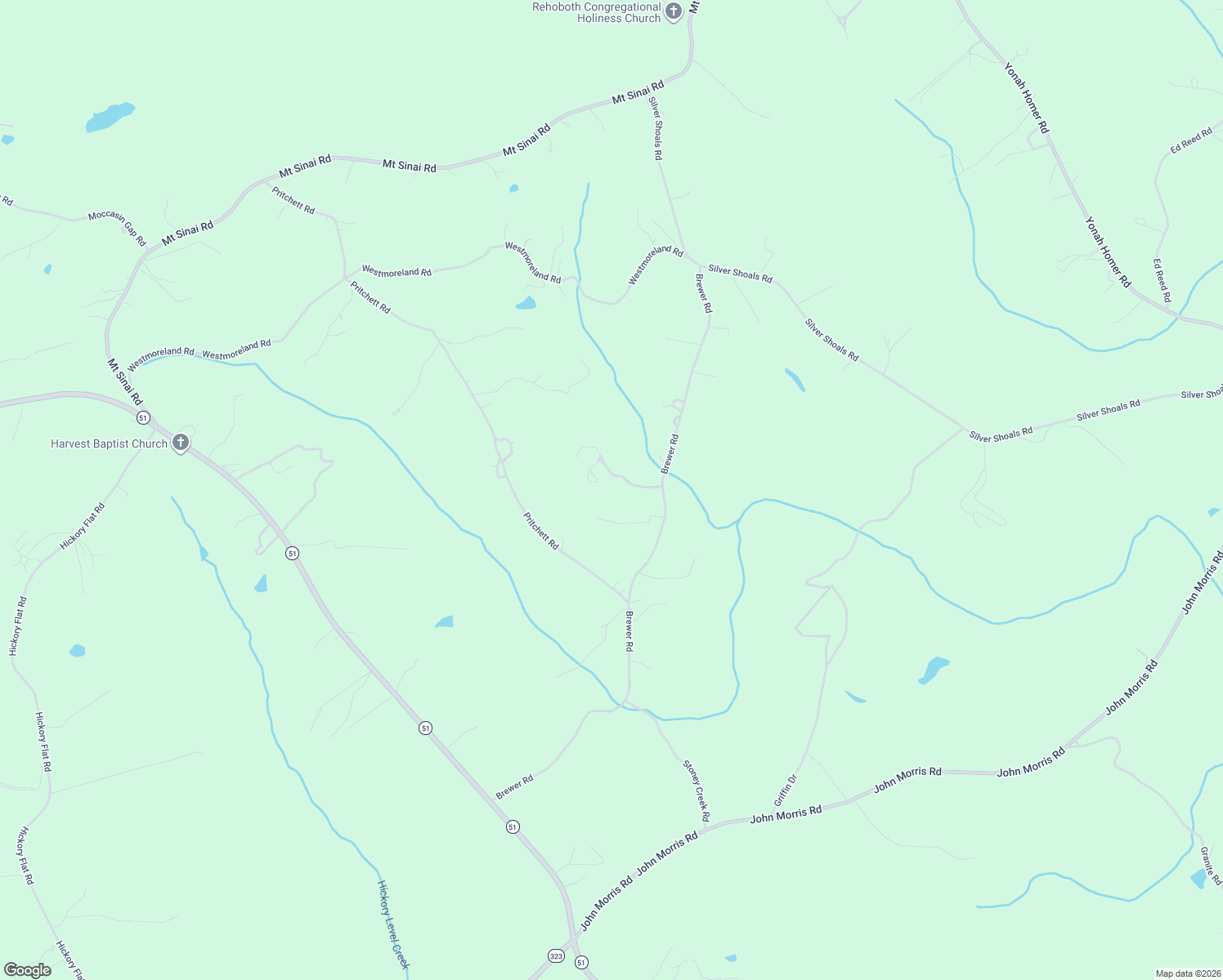 map of restaurants, bars, coffee shops, grocery stores, and more near 705-751 Brewer Road in Lula