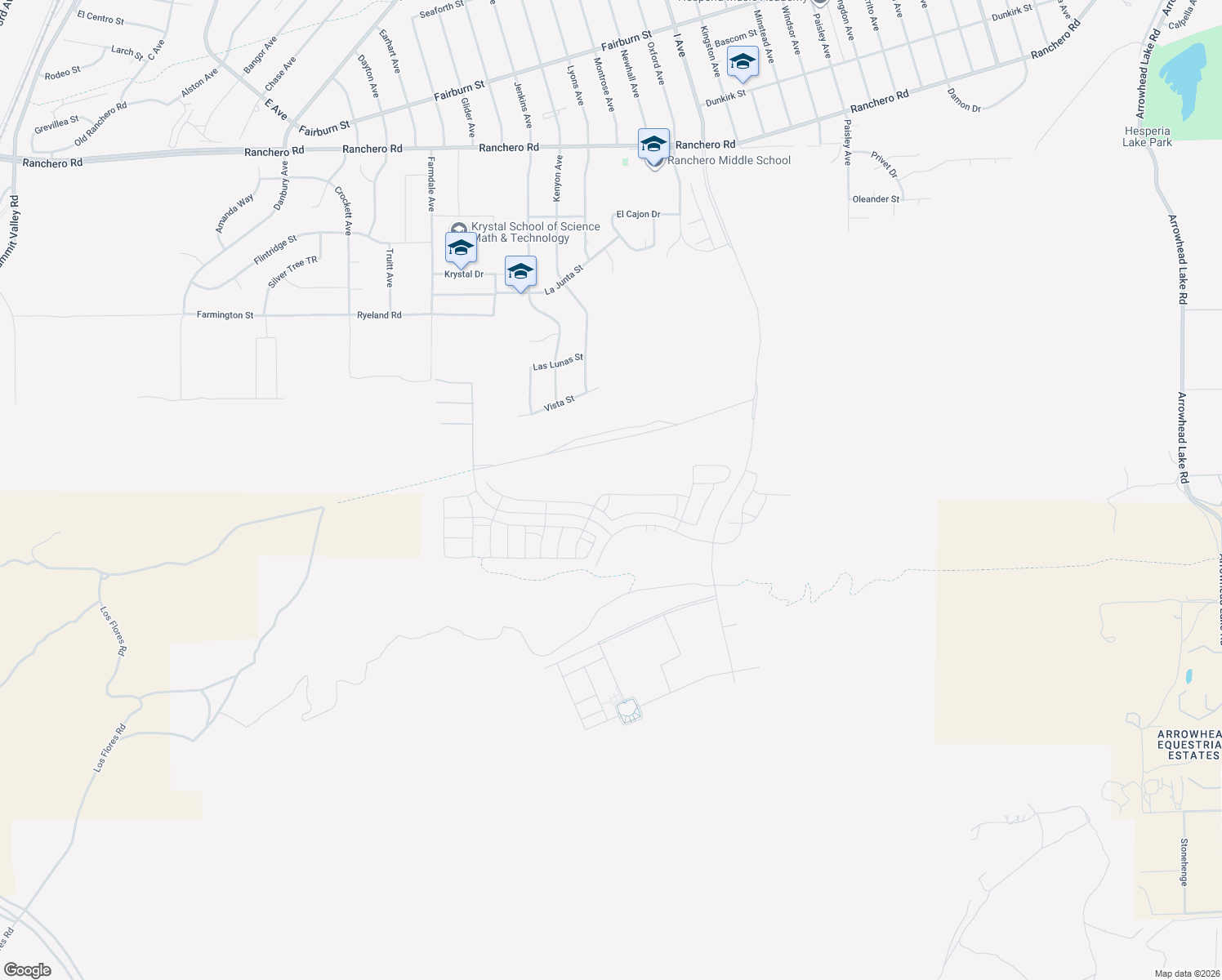 map of restaurants, bars, coffee shops, grocery stores, and more near 17526 Bassets Street in Hesperia