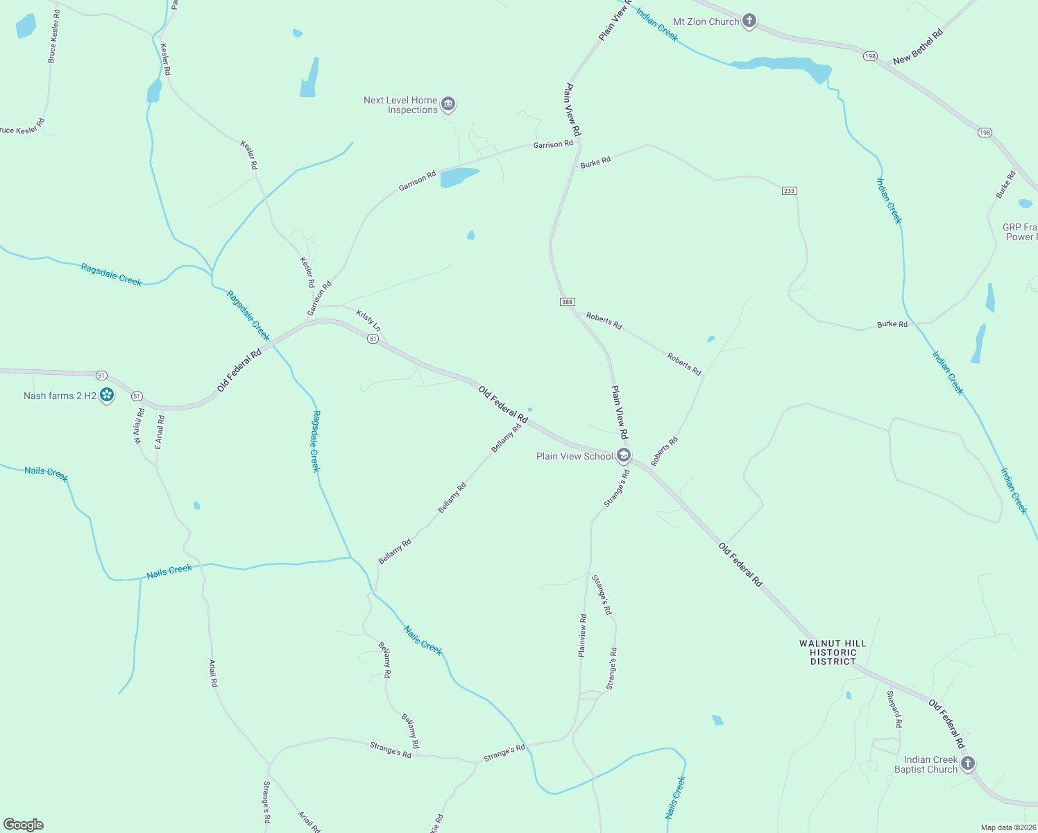 map of restaurants, bars, coffee shops, grocery stores, and more near 13106 Old Federal Road in Carnesville